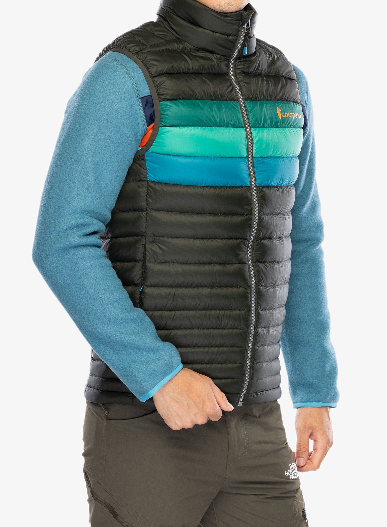 Péřová vesta Cotopaxi Fuego Down Vest - woods stripes