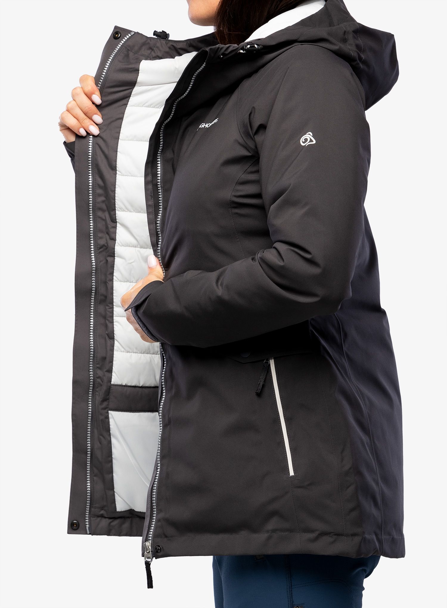 Dámská bunda Craghoppers Ellis Thermic GTX Jacket - charcoal