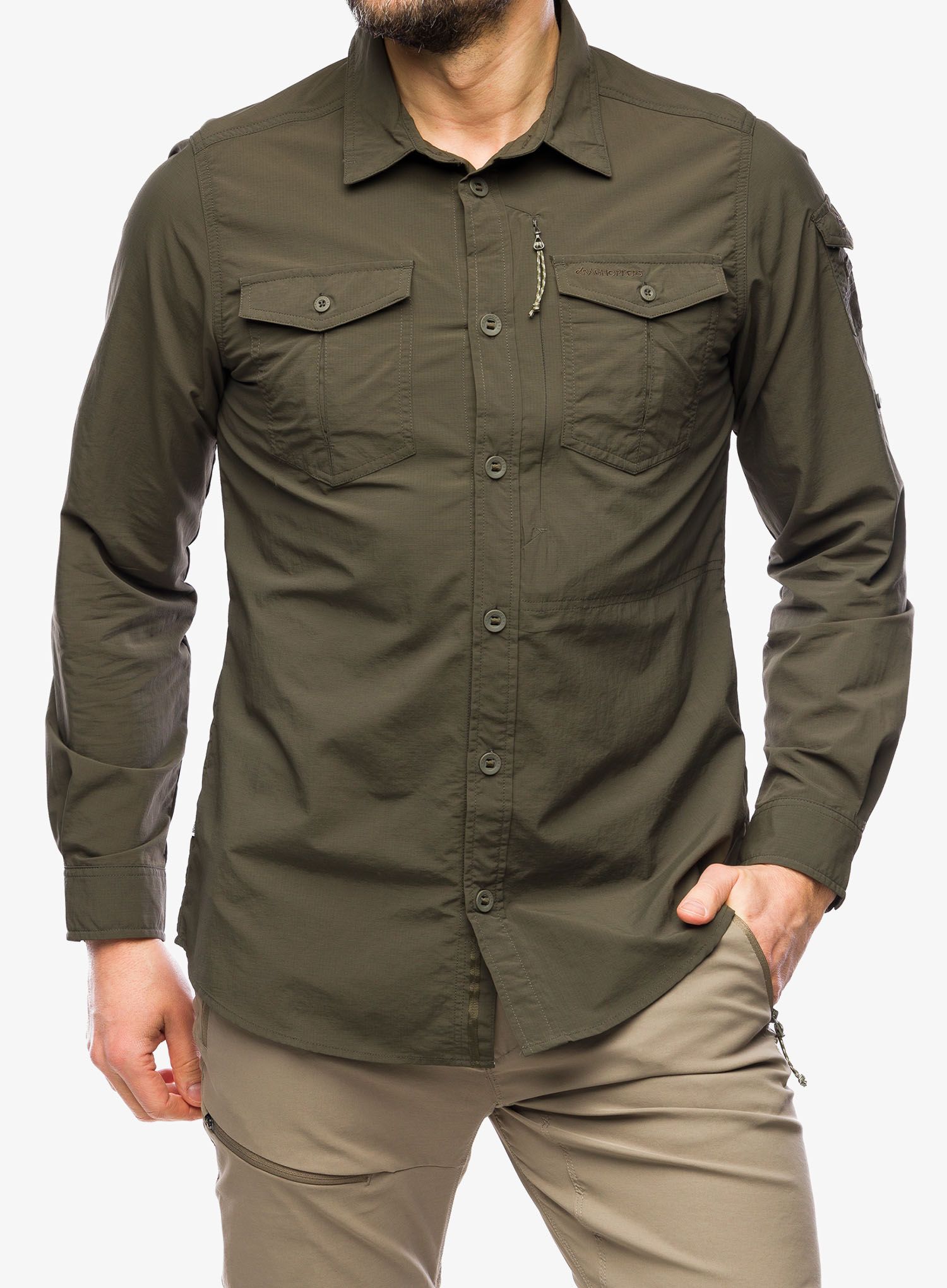 Košile Craghoppers NosiLife Adventure LS Shirt III - woodland green