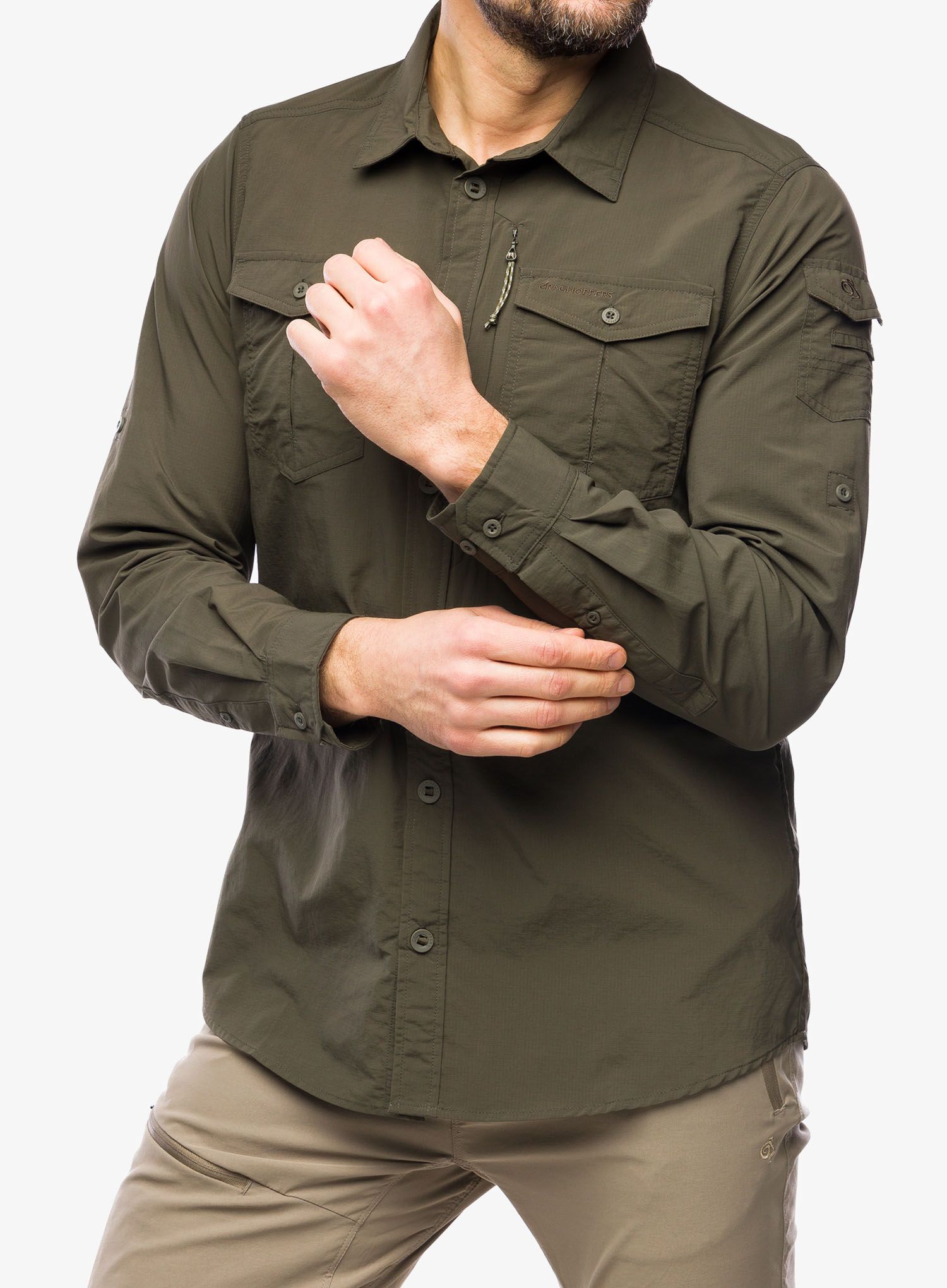 Košile Craghoppers NosiLife Adventure LS Shirt III - woodland green