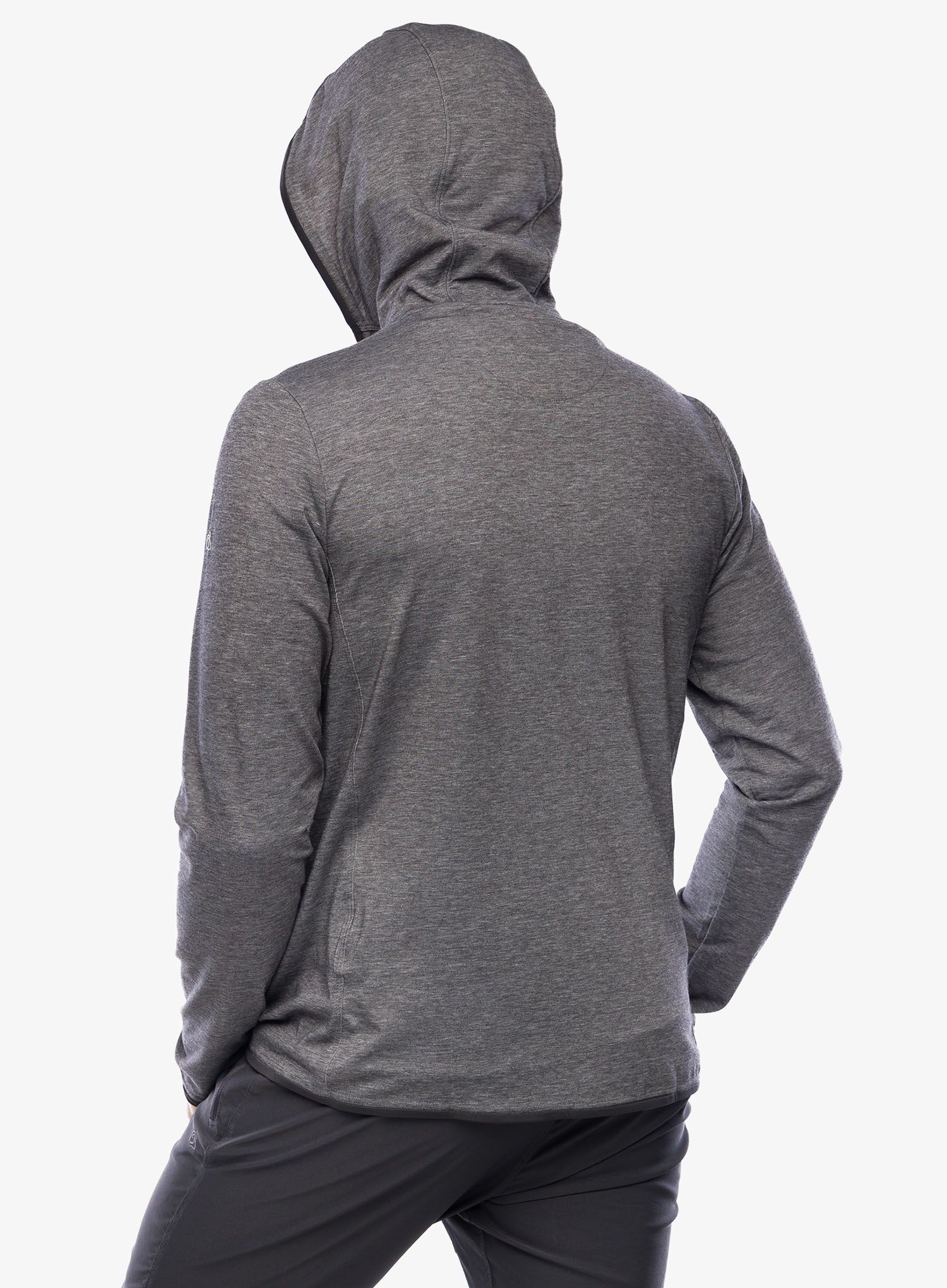 Rozepínací mikina Craghoppers NosiLife Deft Hood Jacket - black pepper marl