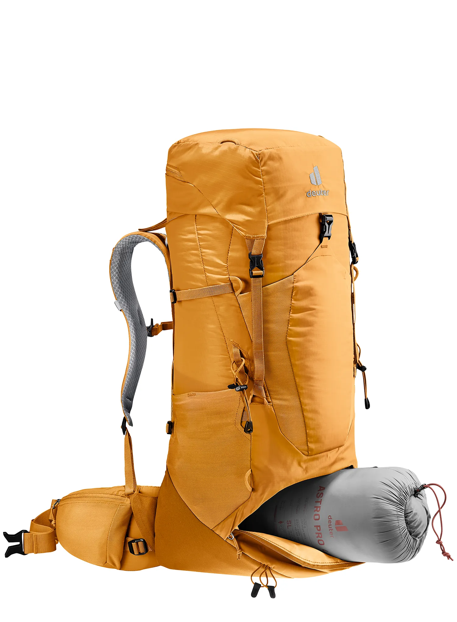 Trekový batoh Deuter Aircontact Lite 40 + 10 - amber/maple