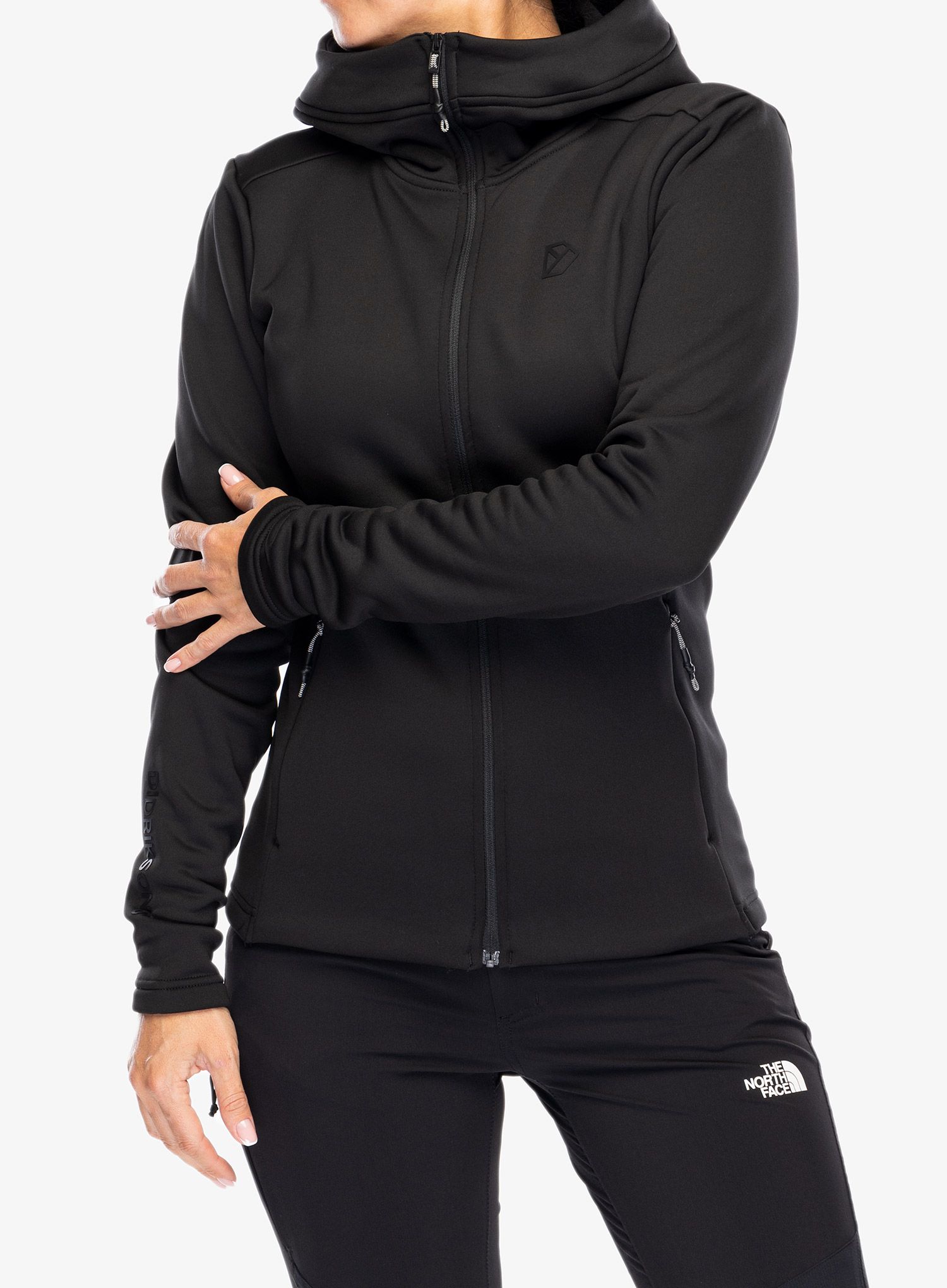 Dámská mikina s kapucí Didriksons Anneli Full Zip 2 - black