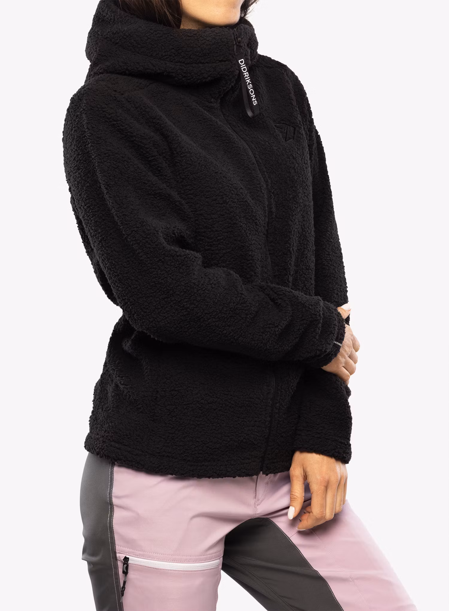 Fleecová mikina dámská Didriksons Anniken Full Zip 2 - black