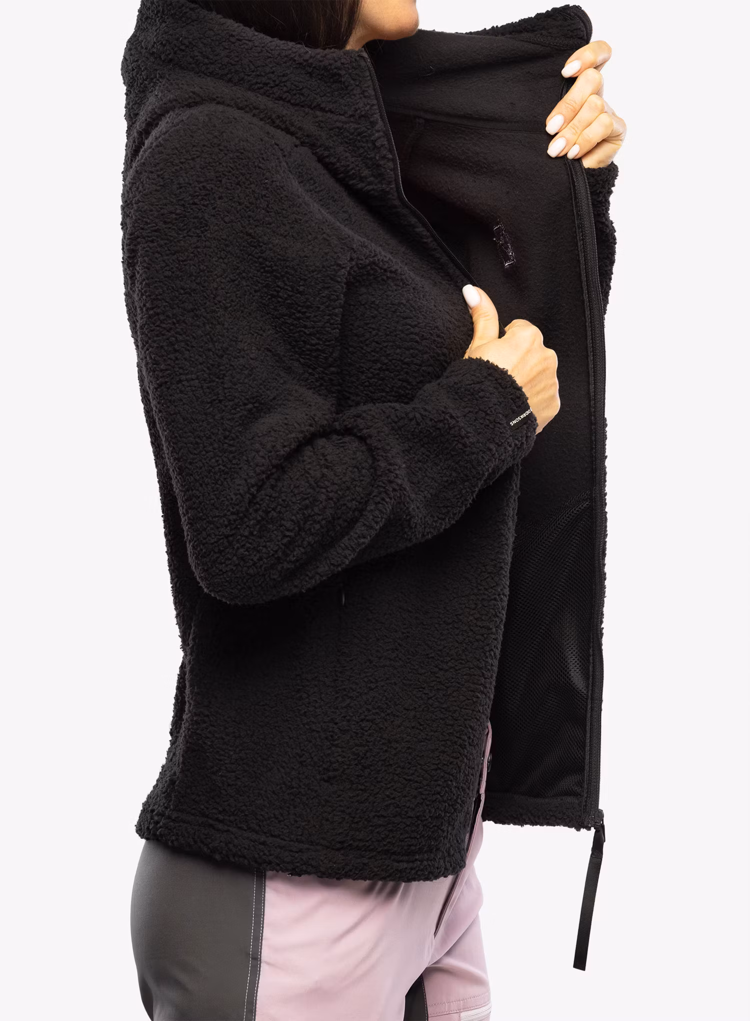 Fleecová mikina dámská Didriksons Anniken Full Zip 2 - black