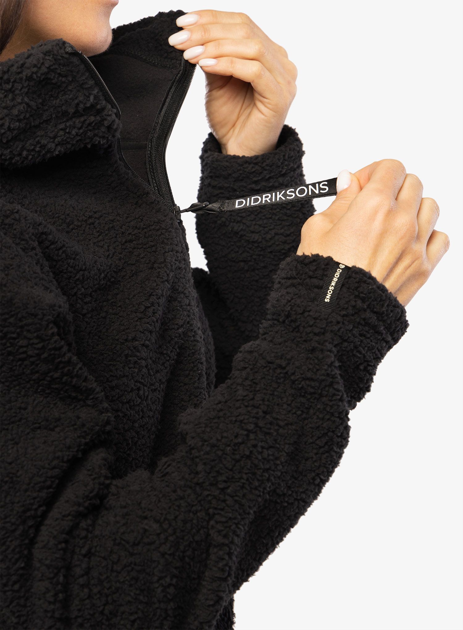 Fleecová mikina dámská Didriksons Anniken Full Zip 2 - black
