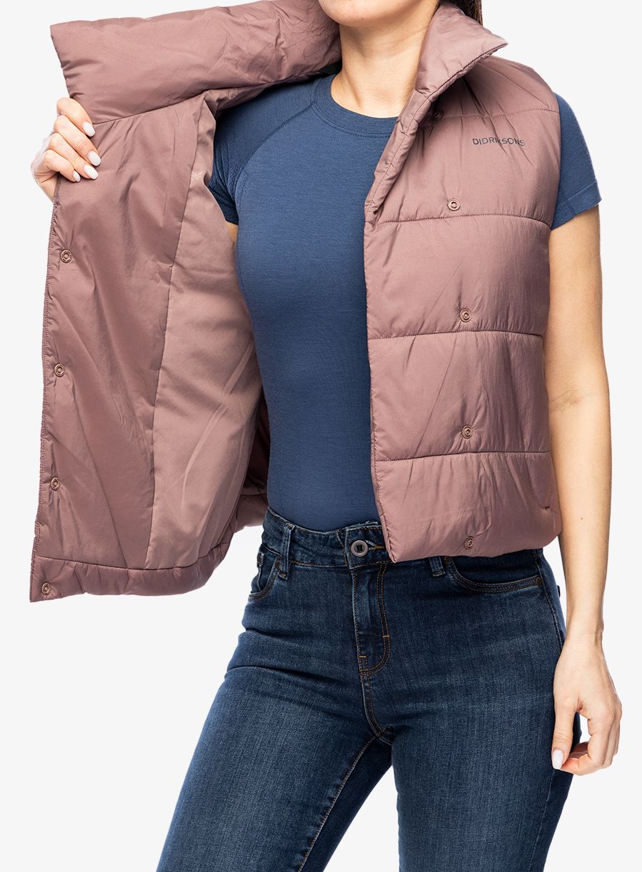 Vesta dámská Didriksons Charlen Vest - faded wine
