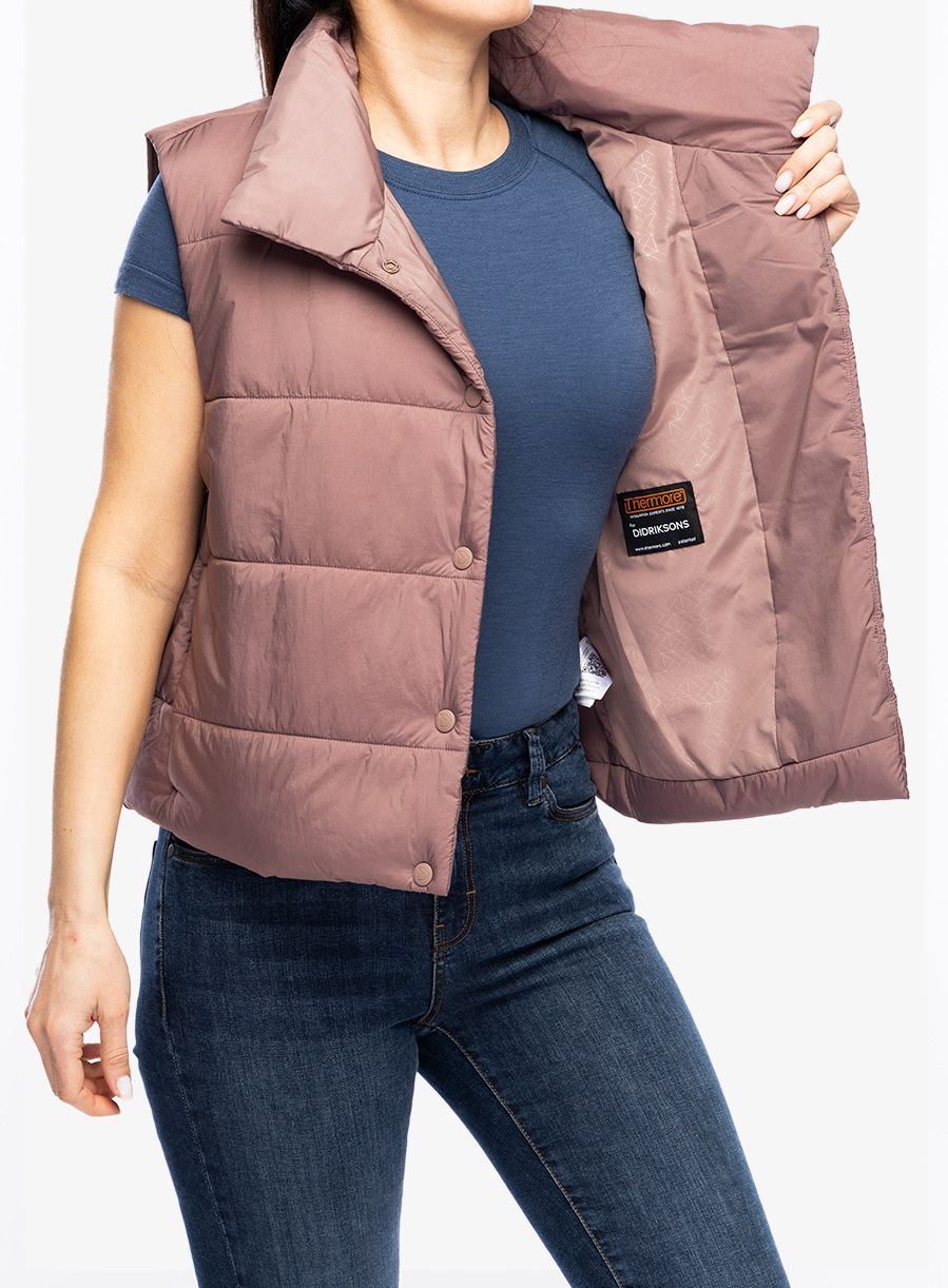 Vesta dámská Didriksons Charlen Vest - faded wine
