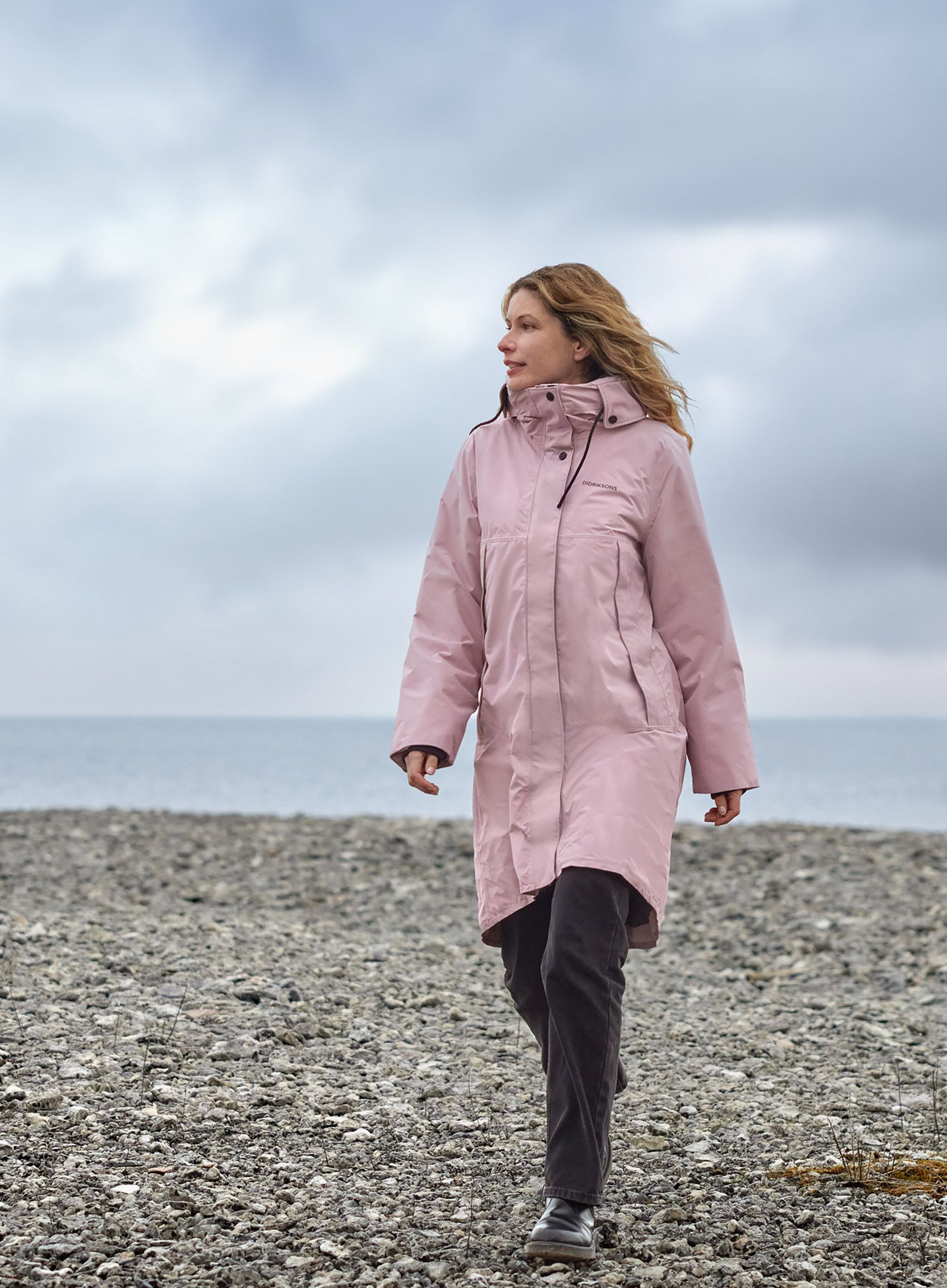 Dámský kabát Didriksons Elissa Parka - oyster lilac