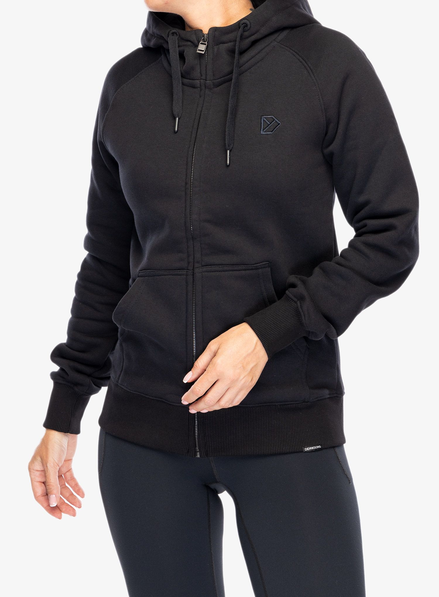 Dámská mikina s kapucí Didriksons Ven Full Zip - black
