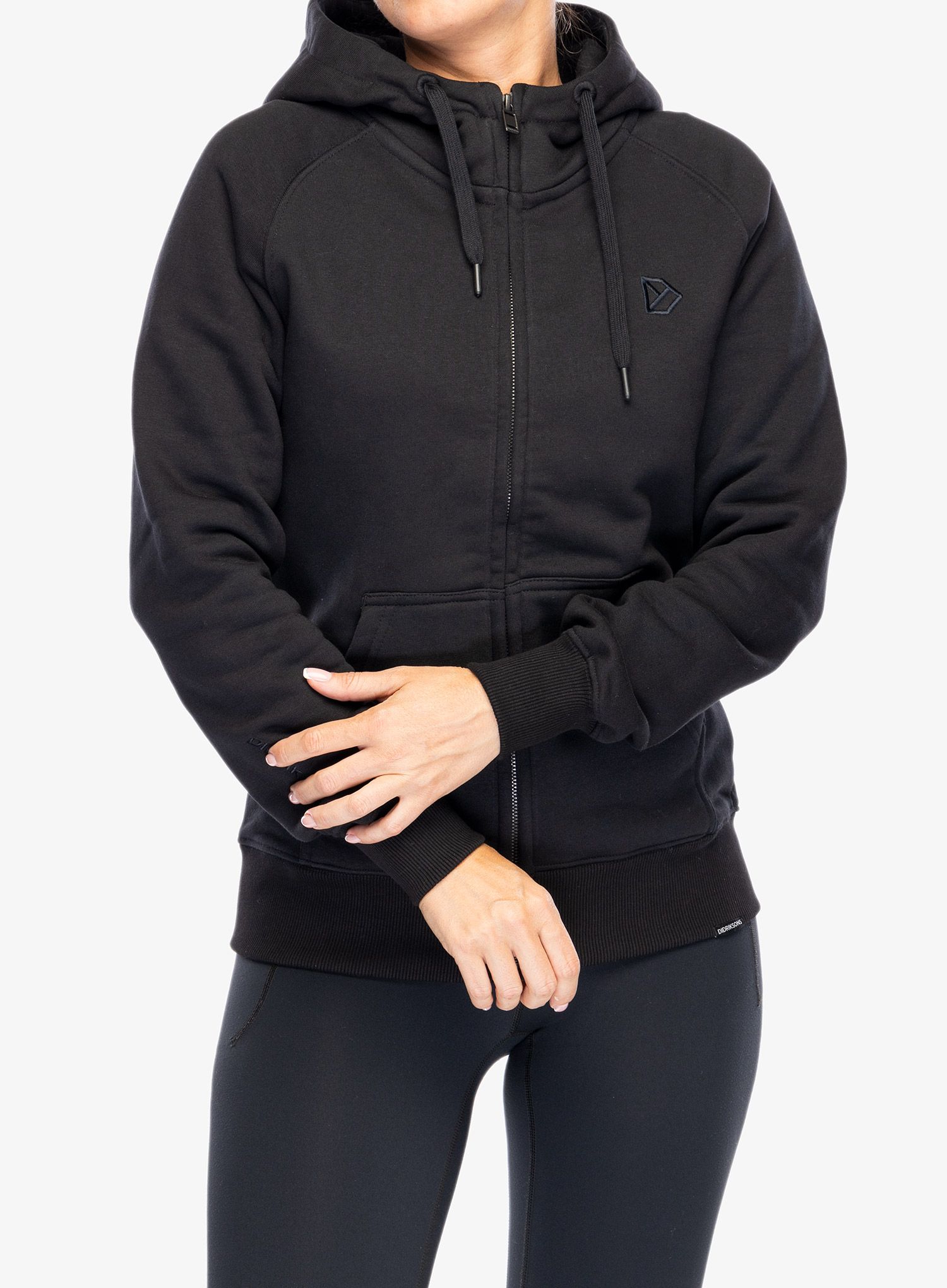 Dámská mikina s kapucí Didriksons Ven Full Zip - black
