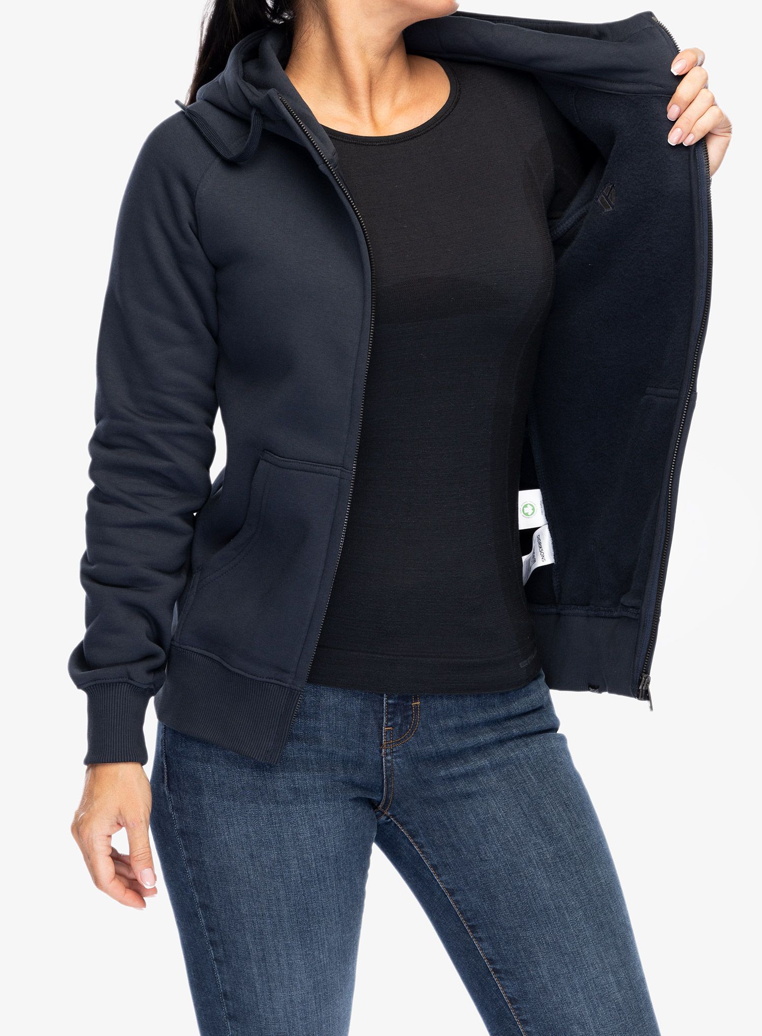 Dámská mikina se zipem Didriksons Ven Full Zip - navy