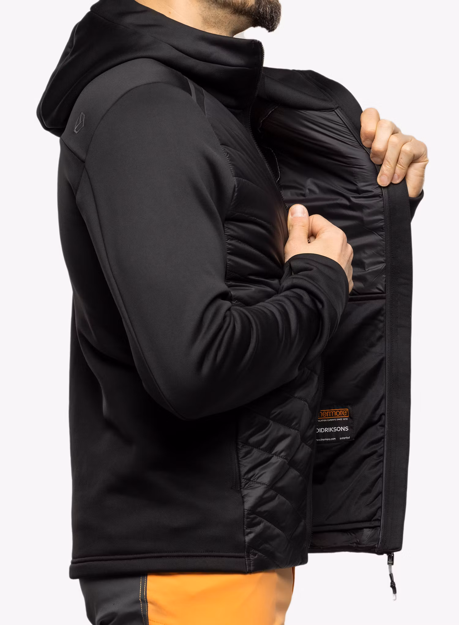 Hybridní bunda Didriksons Zuko Full Zip - black
