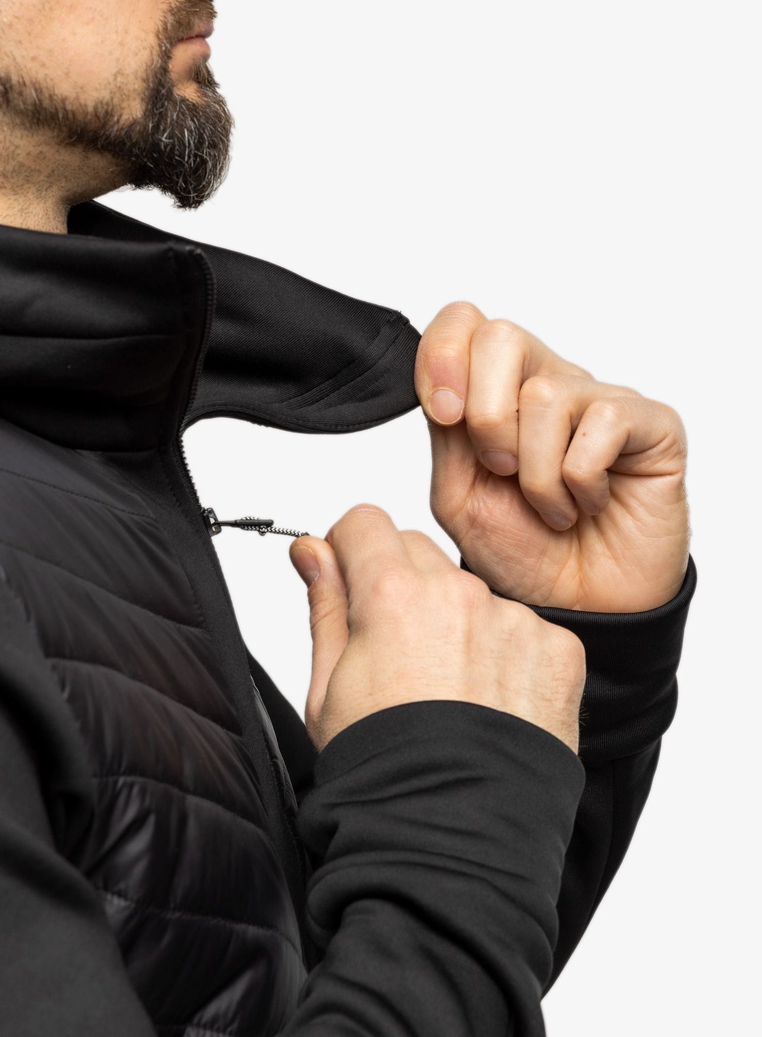 Hybridní bunda Didriksons Zuko Full Zip - black