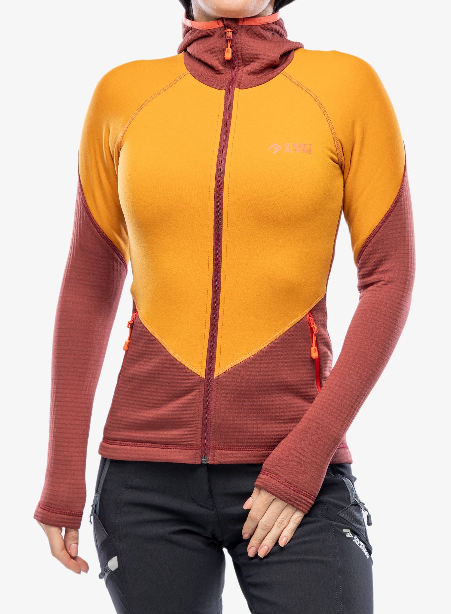 Dámská mikina s kapucí Direct Alpine Sakura Tech Lady - ochre/palisander
