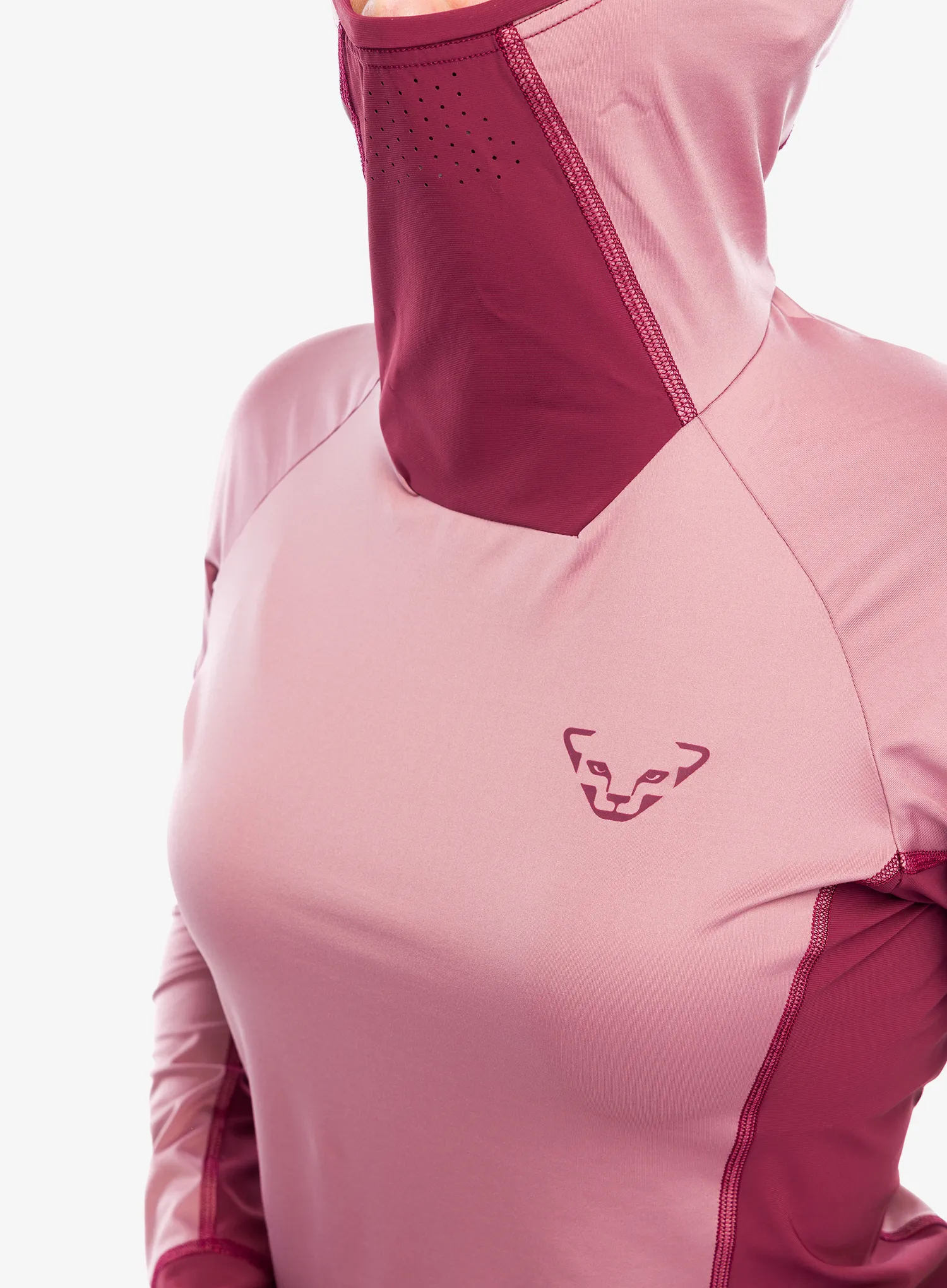 Mikina na běhání dámská Dynafit Alpine L/S Tee - mokarosa