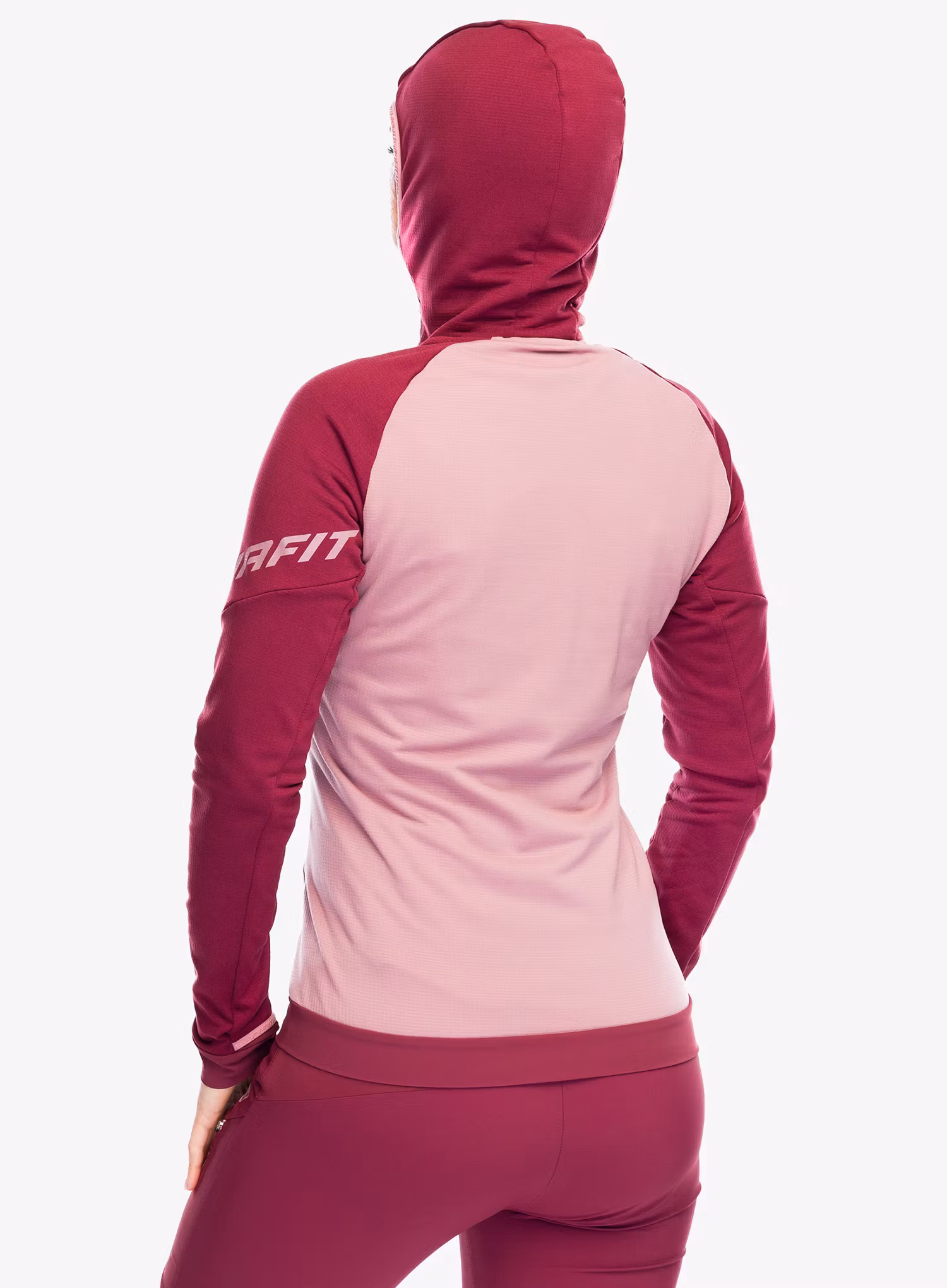 Dámská mikina na zip Dynafit Radical Polartec Hooded Jacket - burgundy/burgundy