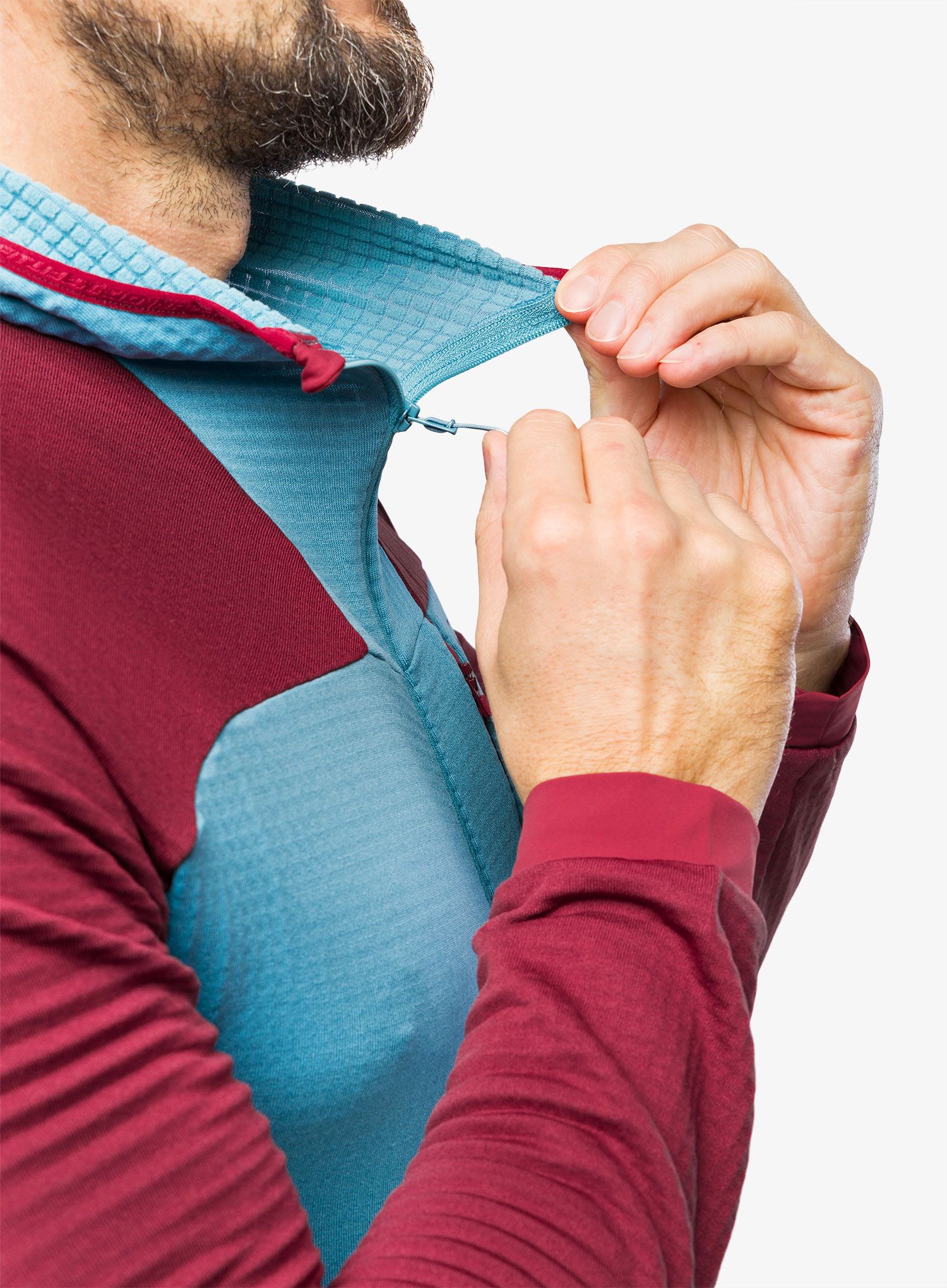 Mikina s kapucí Dynafit Speed Ptc Hooded Jk - burgundy