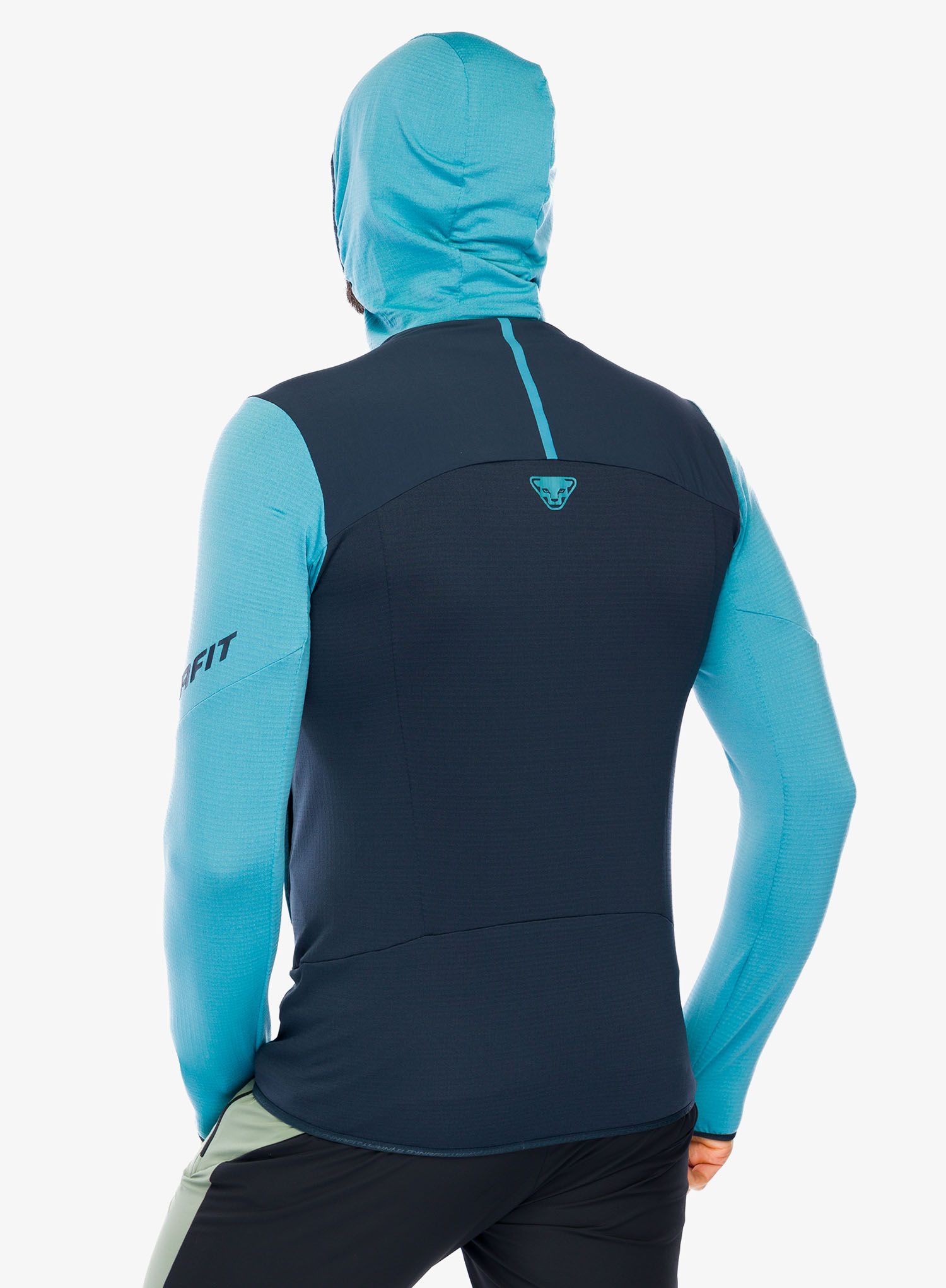 Fleece mikina Dynafit Traverse Ptc Hooded JKT  - storm blue