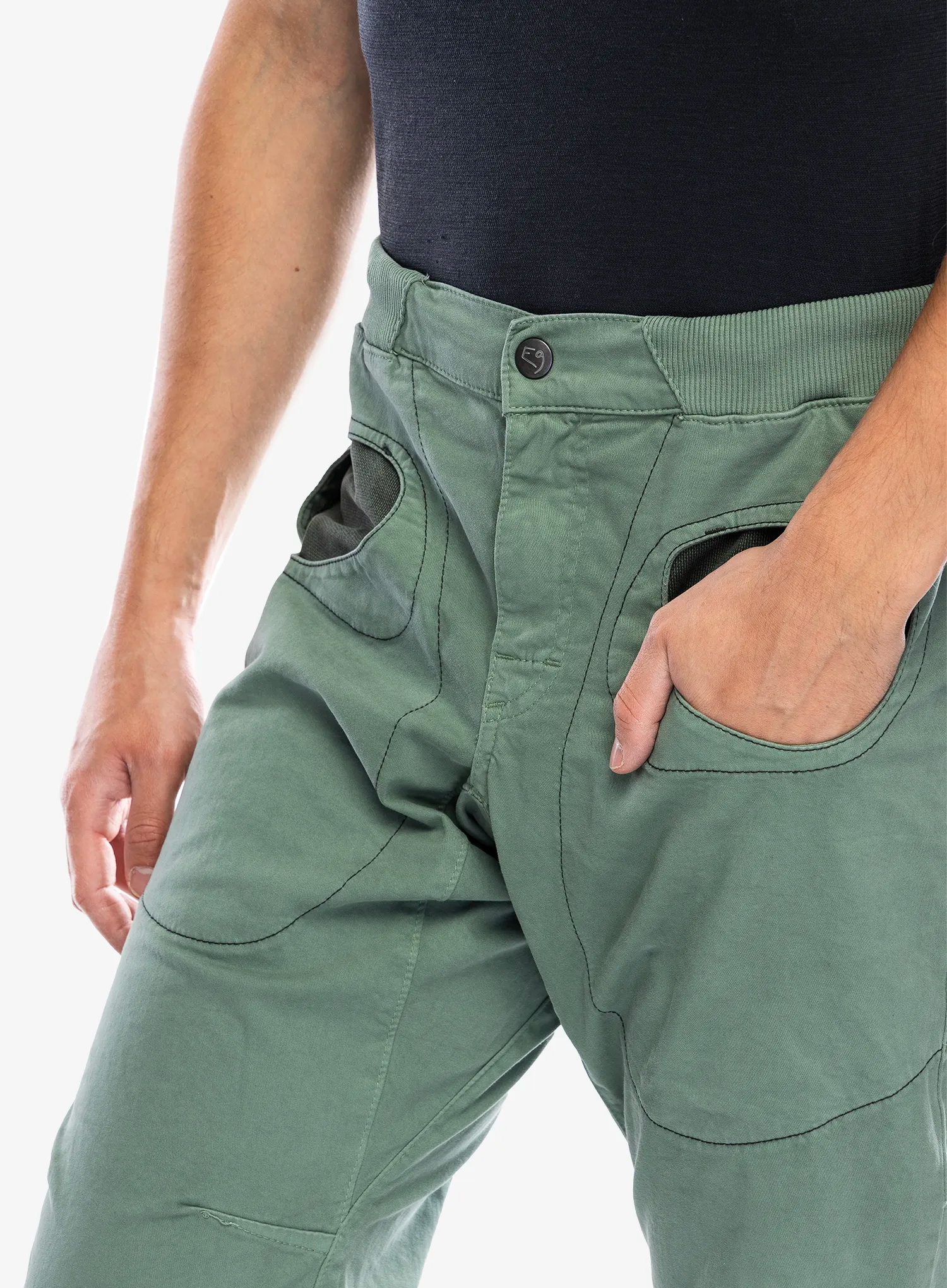 Lezecké kalhoty E9 Rondo Slim - agave