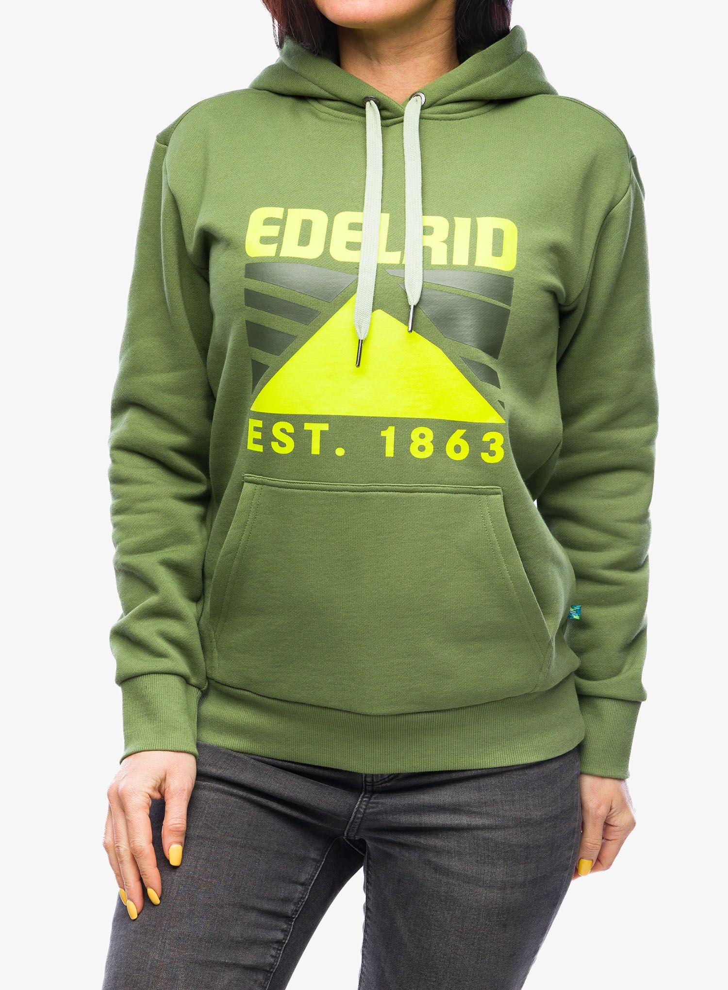 Dámská mikina s kapucí Edelrid Spotter Hoody IV - kale