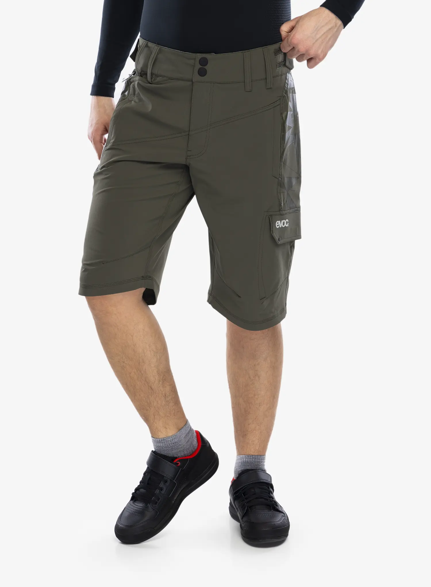 Cyklo kraťasy Evoc Bike Shorts - dark olive