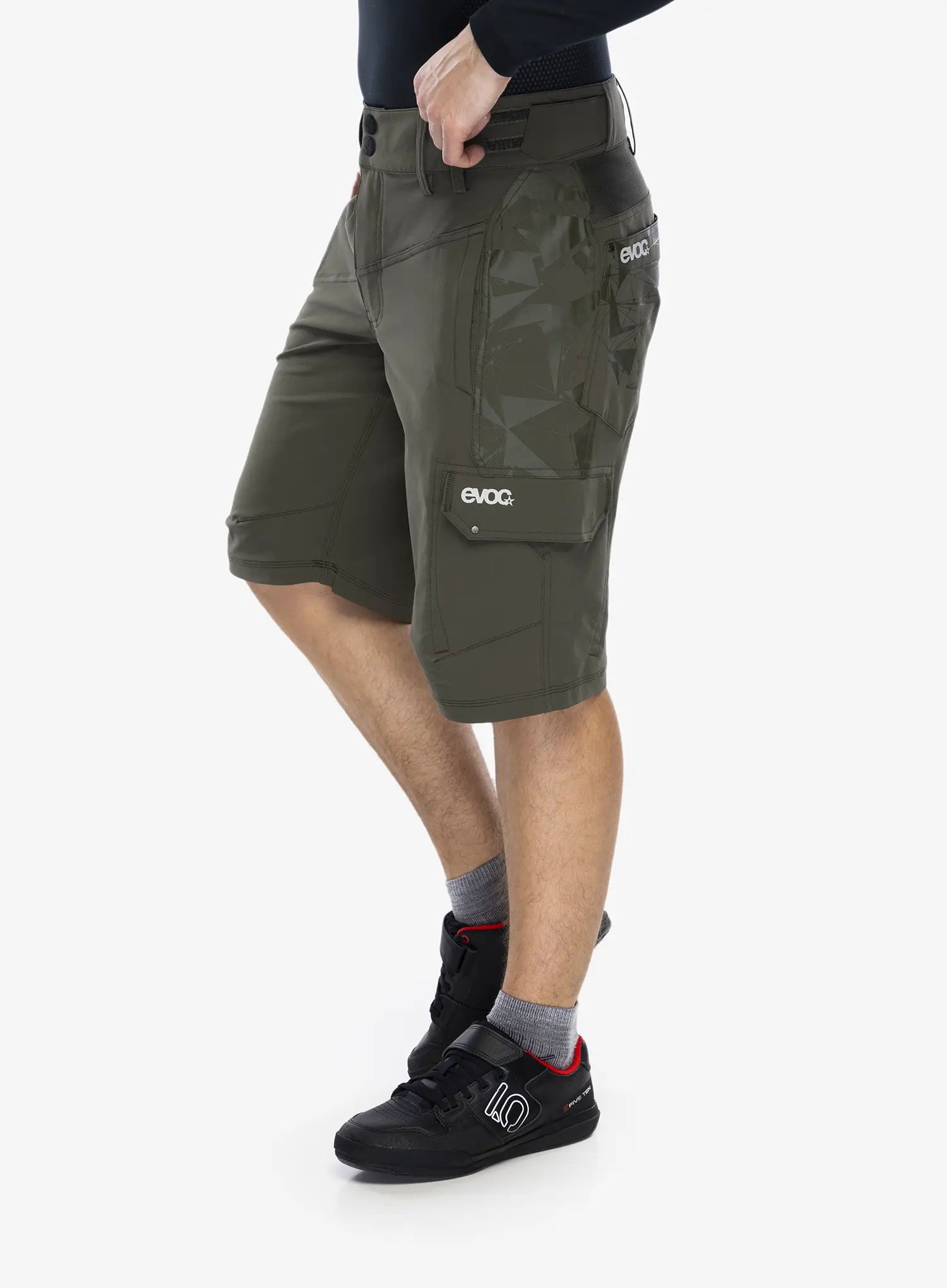 Cyklo kraťasy Evoc Bike Shorts - dark olive