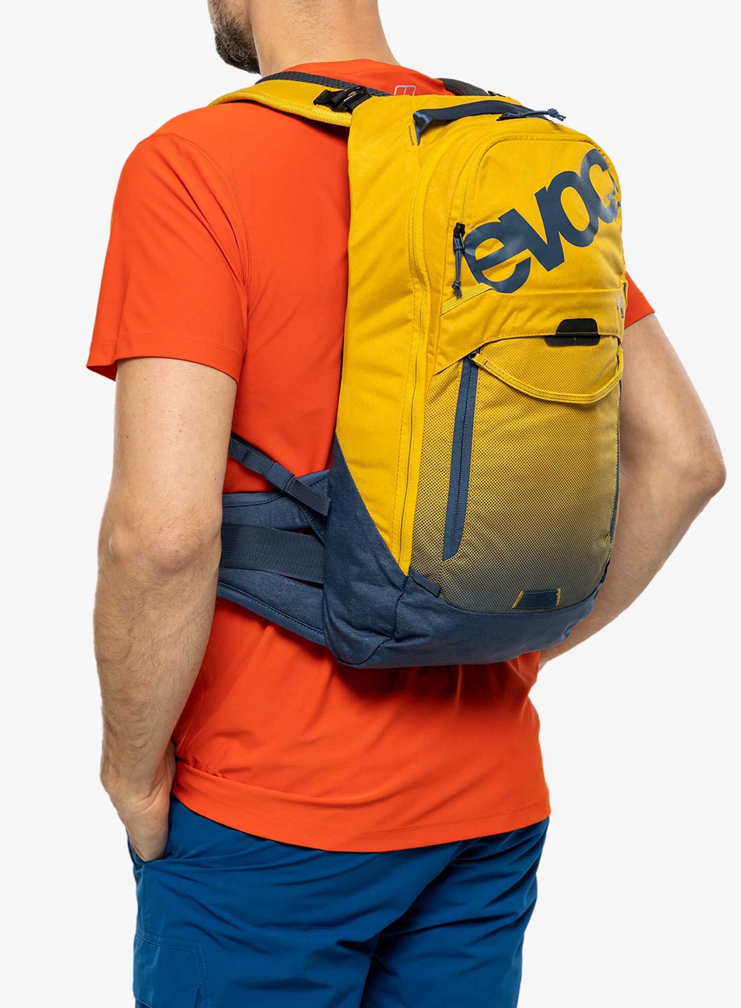 Cyklistický batoh Evoc Trail Pro 10 - curry/denim