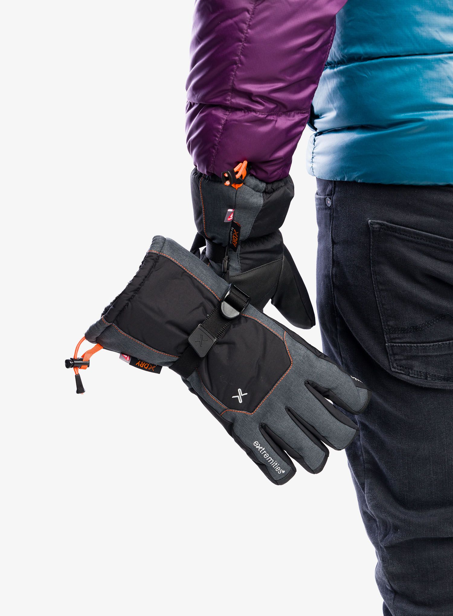 Zimní rukavice Extremities Torres Peak Glove - grey/black