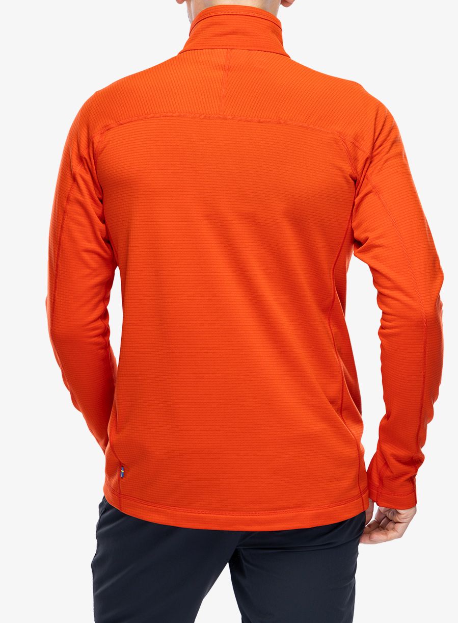 Rozepínací mikina Fjallraven Abisko Lite Fleece Jacket - flame orange