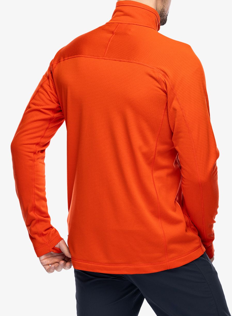 Rozepínací mikina Fjallraven Abisko Lite Fleece Jacket - flame orange