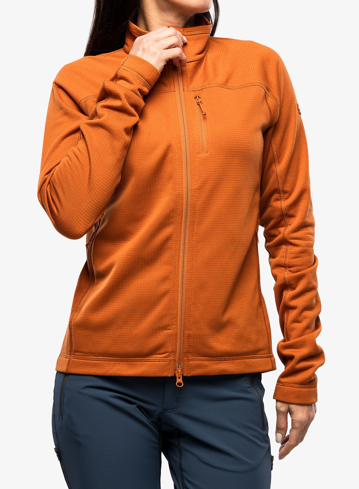Dámská mikina na zip Fjallraven Abisko Lite Fleece Jacket - terracotta brown