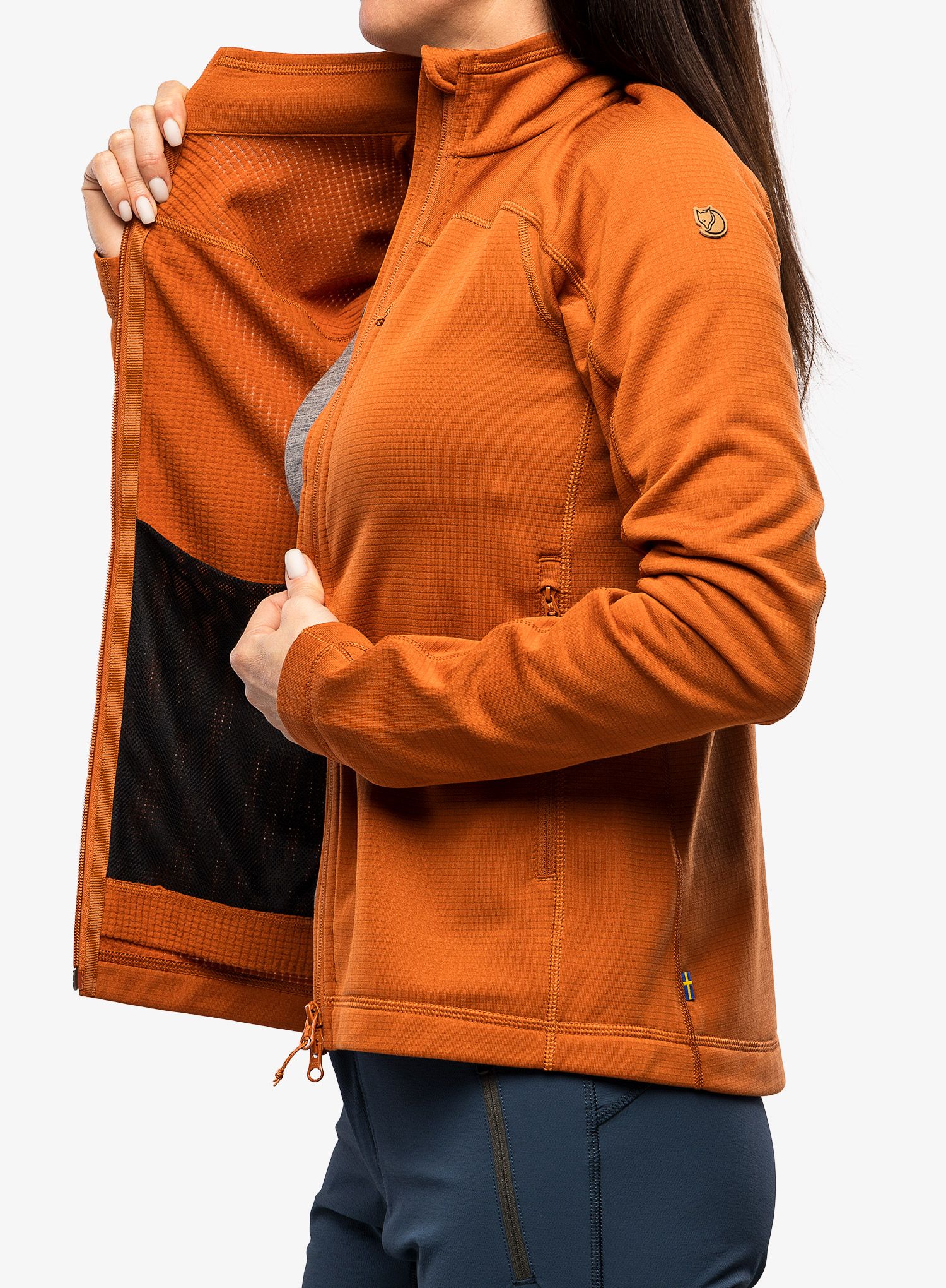 Dámská mikina na zip Fjallraven Abisko Lite Fleece Jacket - terracotta brown