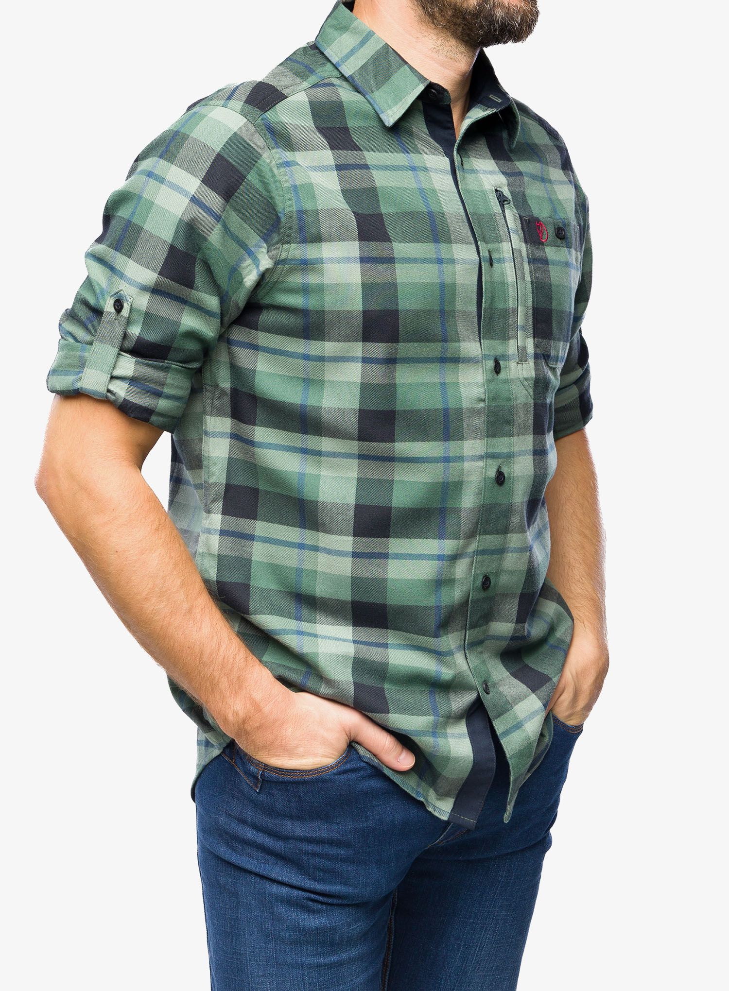 Turistická košile Fjallraven Fjallglim Shirt - deep patina/dark navy