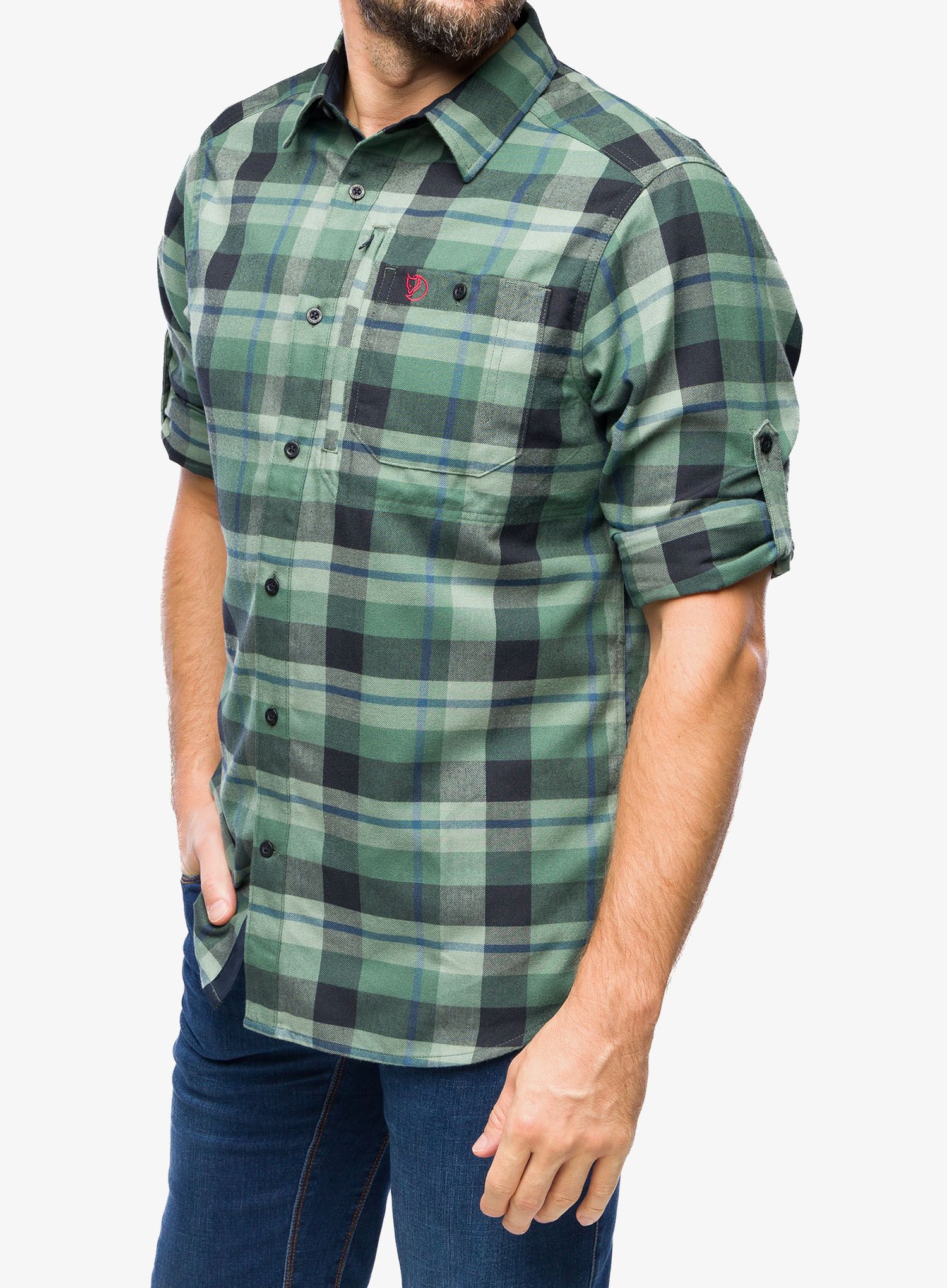 Turistická košile Fjallraven Fjallglim Shirt - deep patina/dark navy