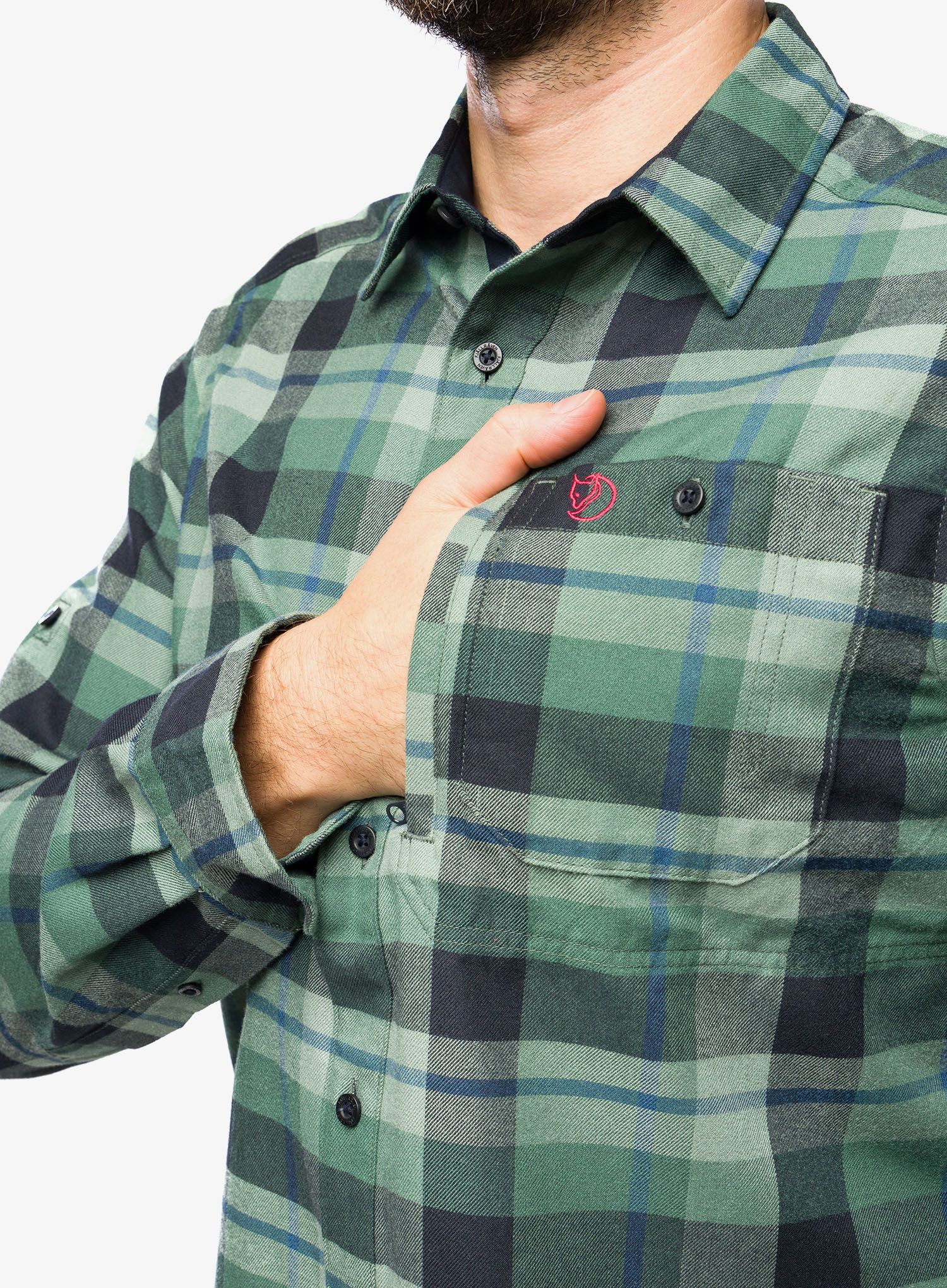 Turistická košile Fjallraven Fjallglim Shirt - deep patina/dark navy