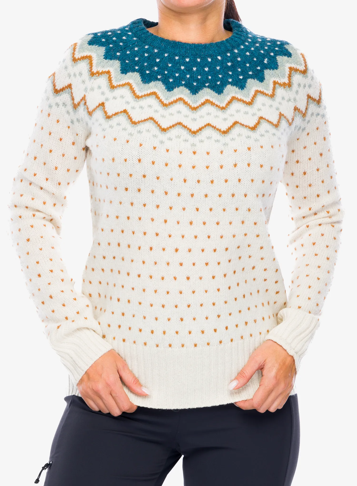 Dámský svetr Fjallraven Ovik Knit Sweater - glacier green