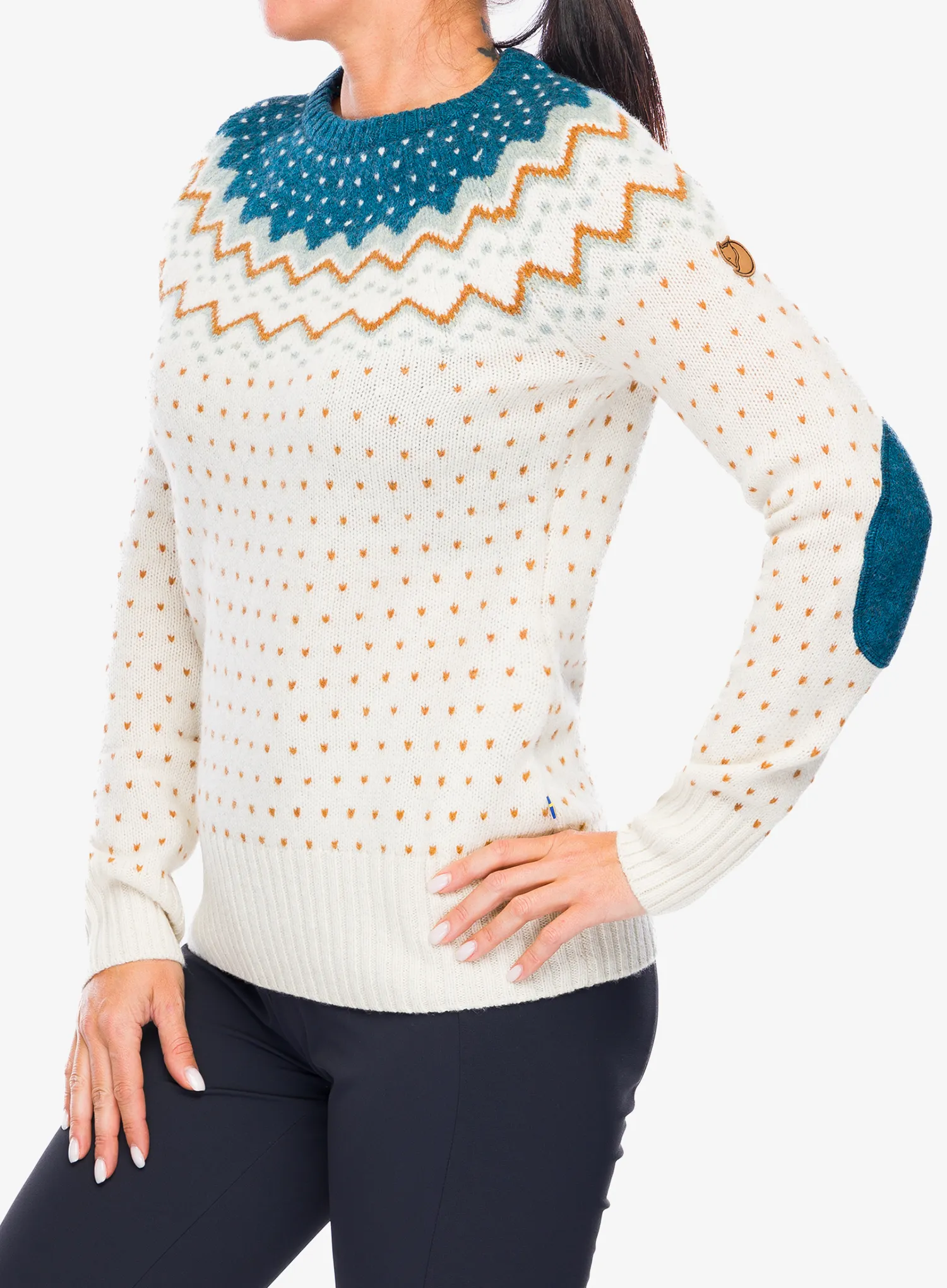 Dámský svetr Fjallraven Ovik Knit Sweater - glacier green