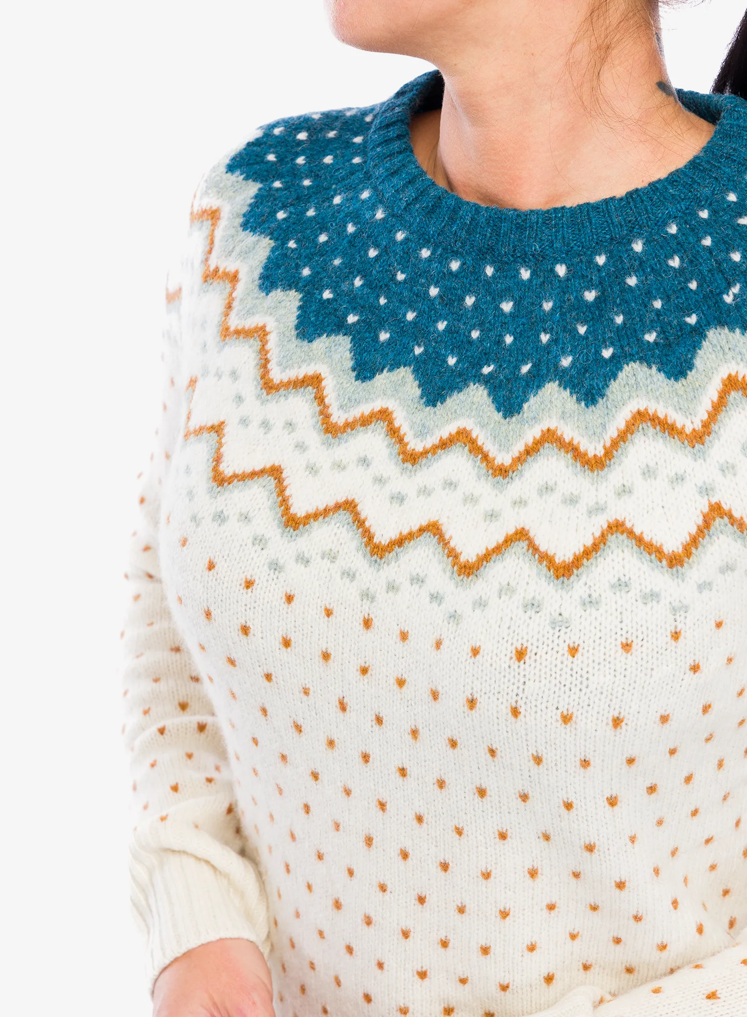 Dámský svetr Fjallraven Ovik Knit Sweater - glacier green
