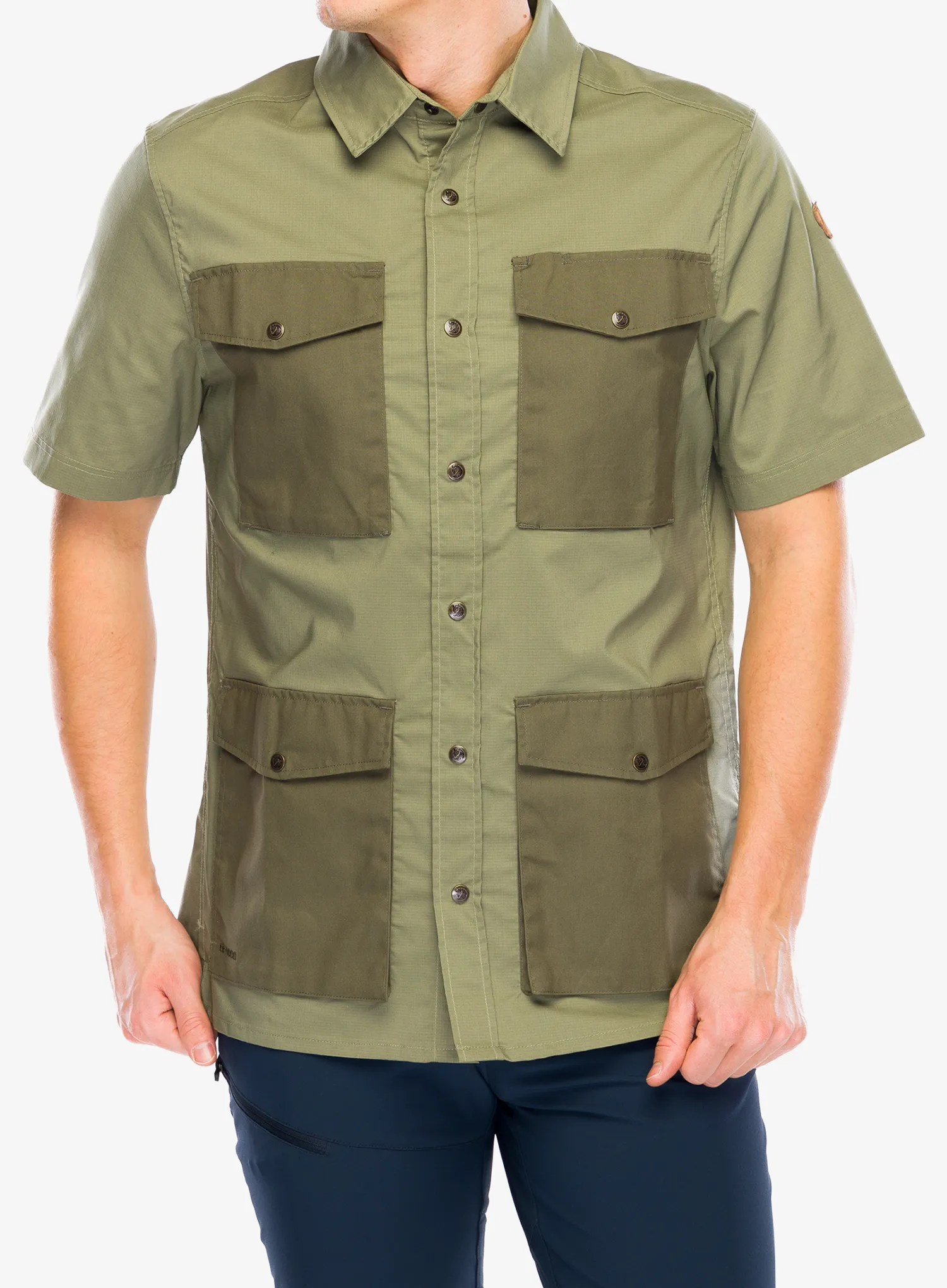 Turistická košile Fjallraven Raven Shirt S/S - green/laurel green