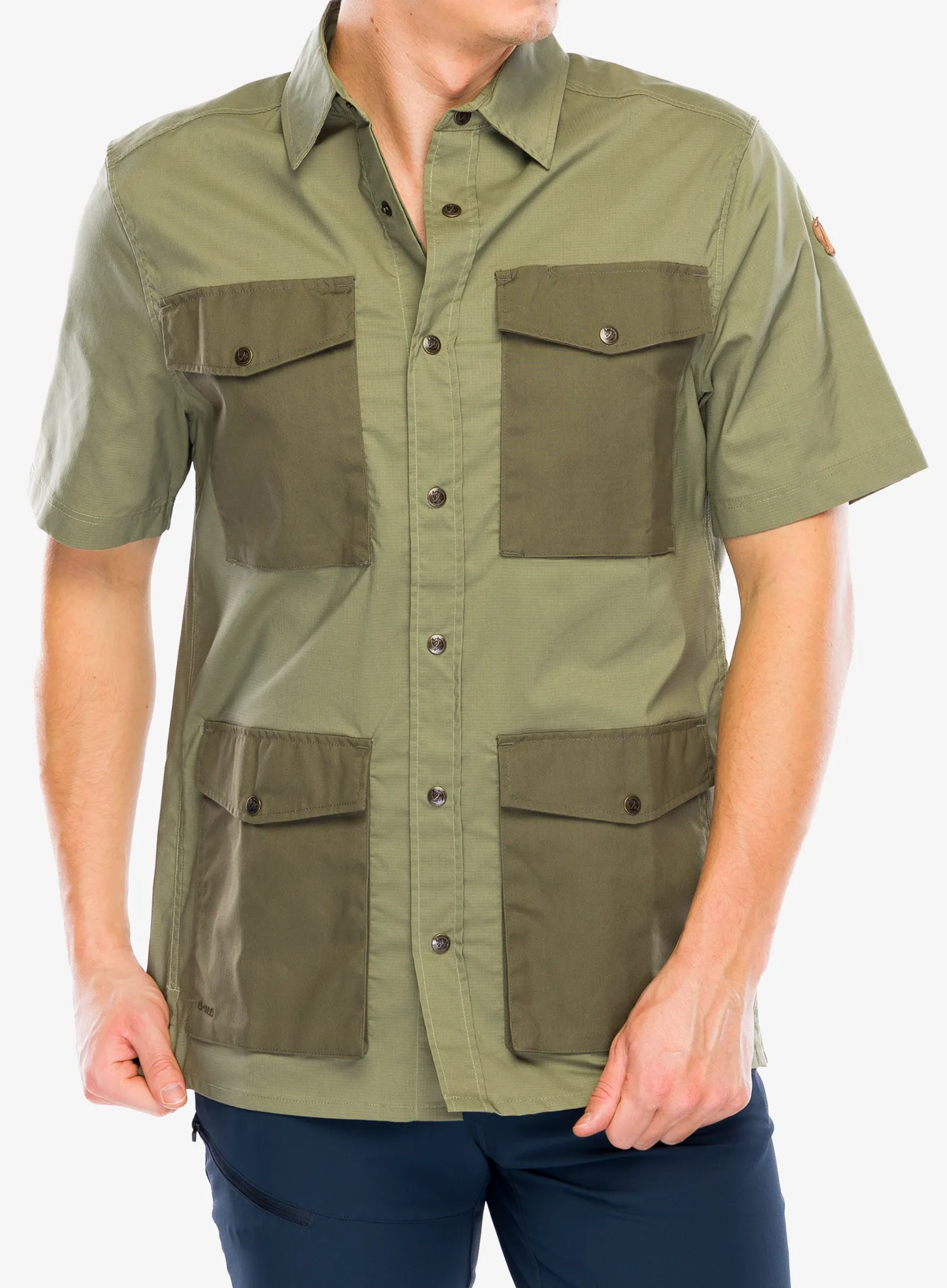 Turistická košile Fjallraven Raven Shirt S/S - green/laurel green