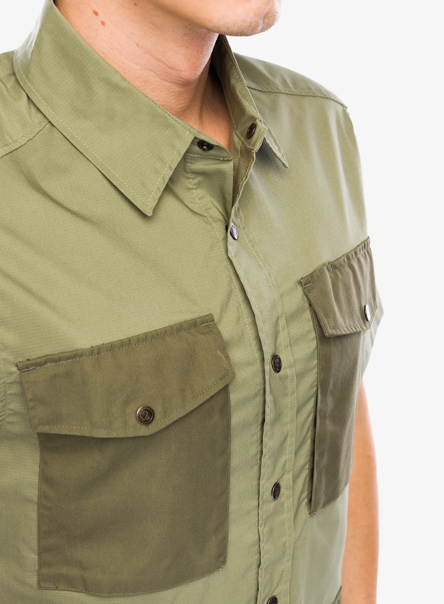 Turistická košile Fjallraven Raven Shirt S/S - green/laurel green