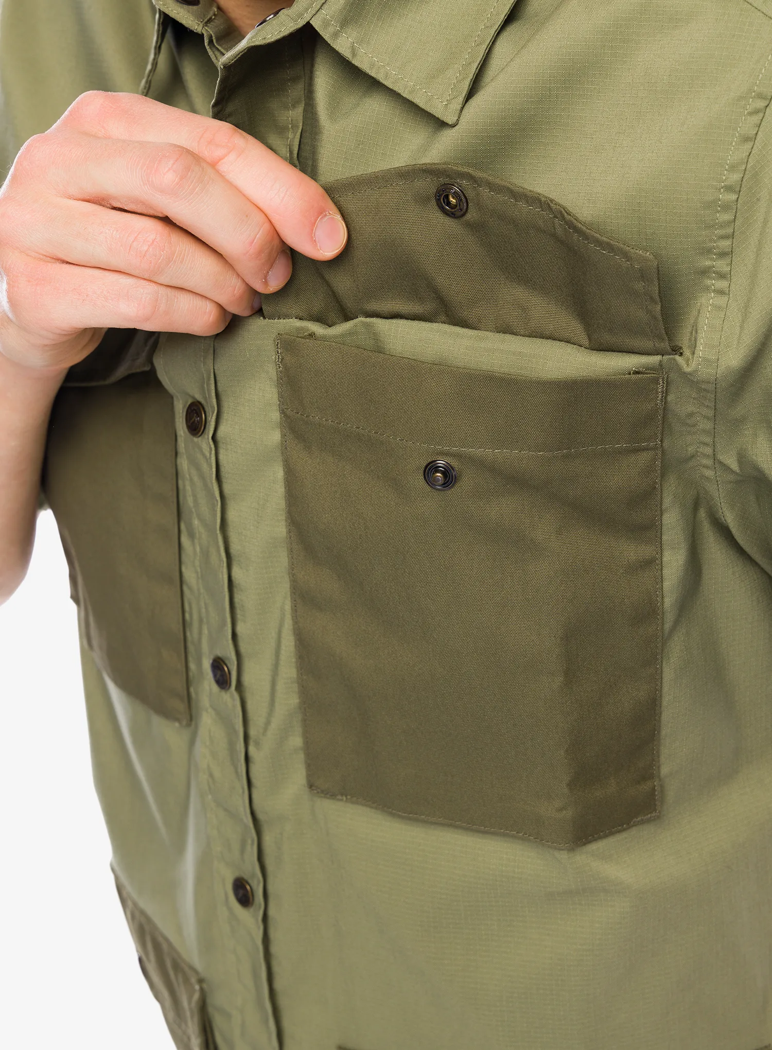 Turistická košile Fjallraven Raven Shirt S/S - green/laurel green
