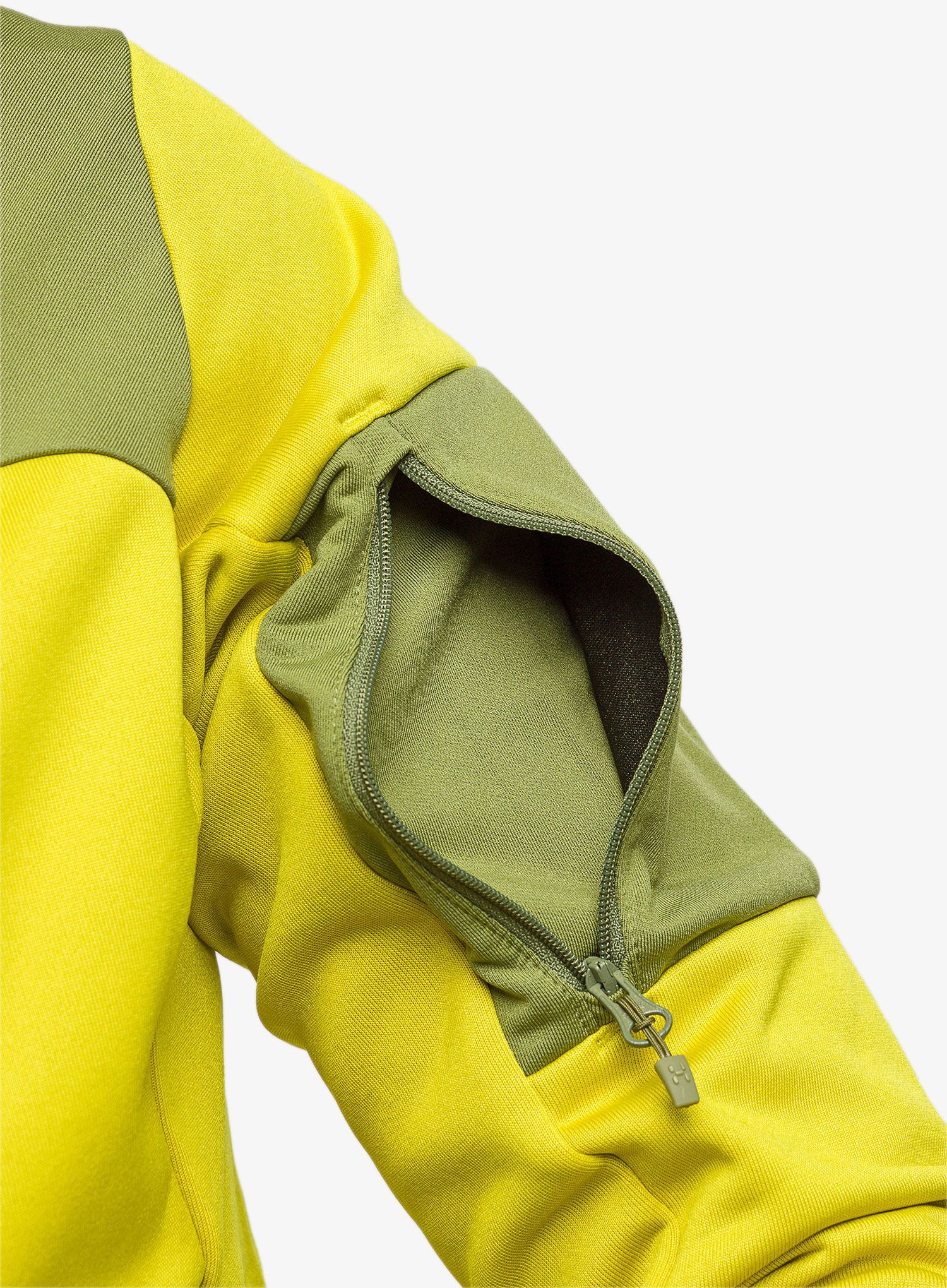 Fleece mikina pánská Haglofs Astral Hood - aurora/olive green