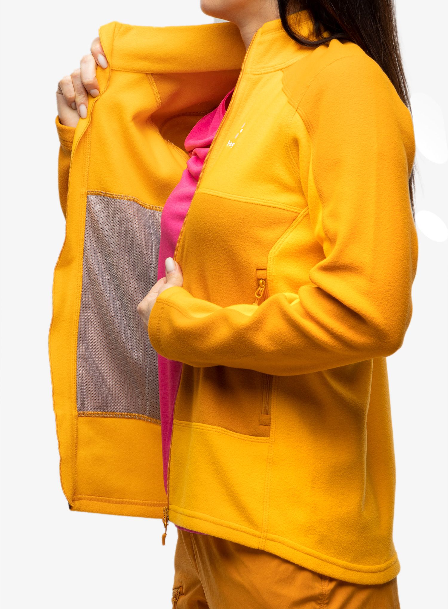 Mikina dámská bez kapuce Haglofs Buteo Mid Jacket - sunny yellow/desert yellow