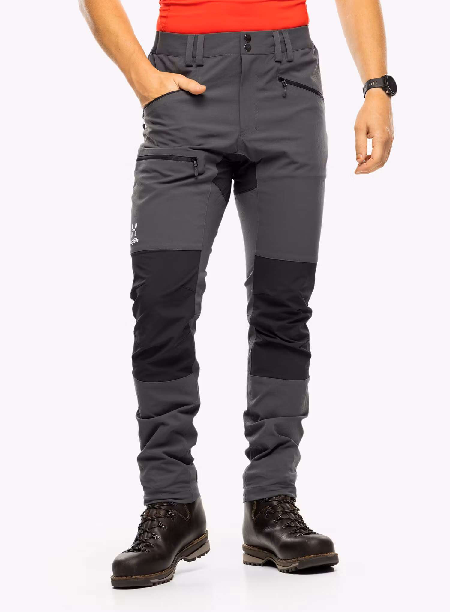 Trekové kalhoty Haglofs Mid Slim Pant - magnetite/true black