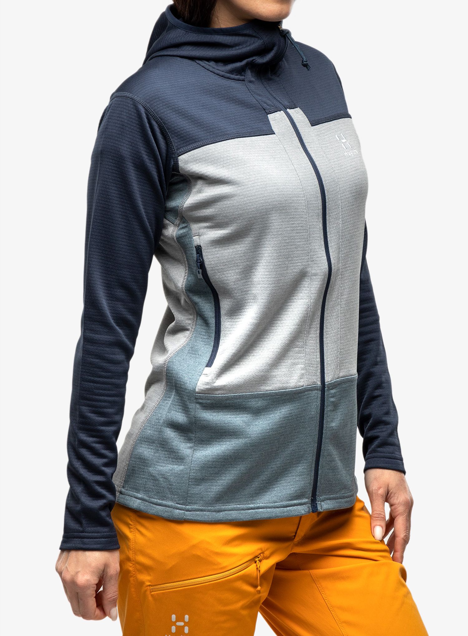 Dámská mikina na zip Haglofs ROC Flash Mid Hood - tarn blue/concrete