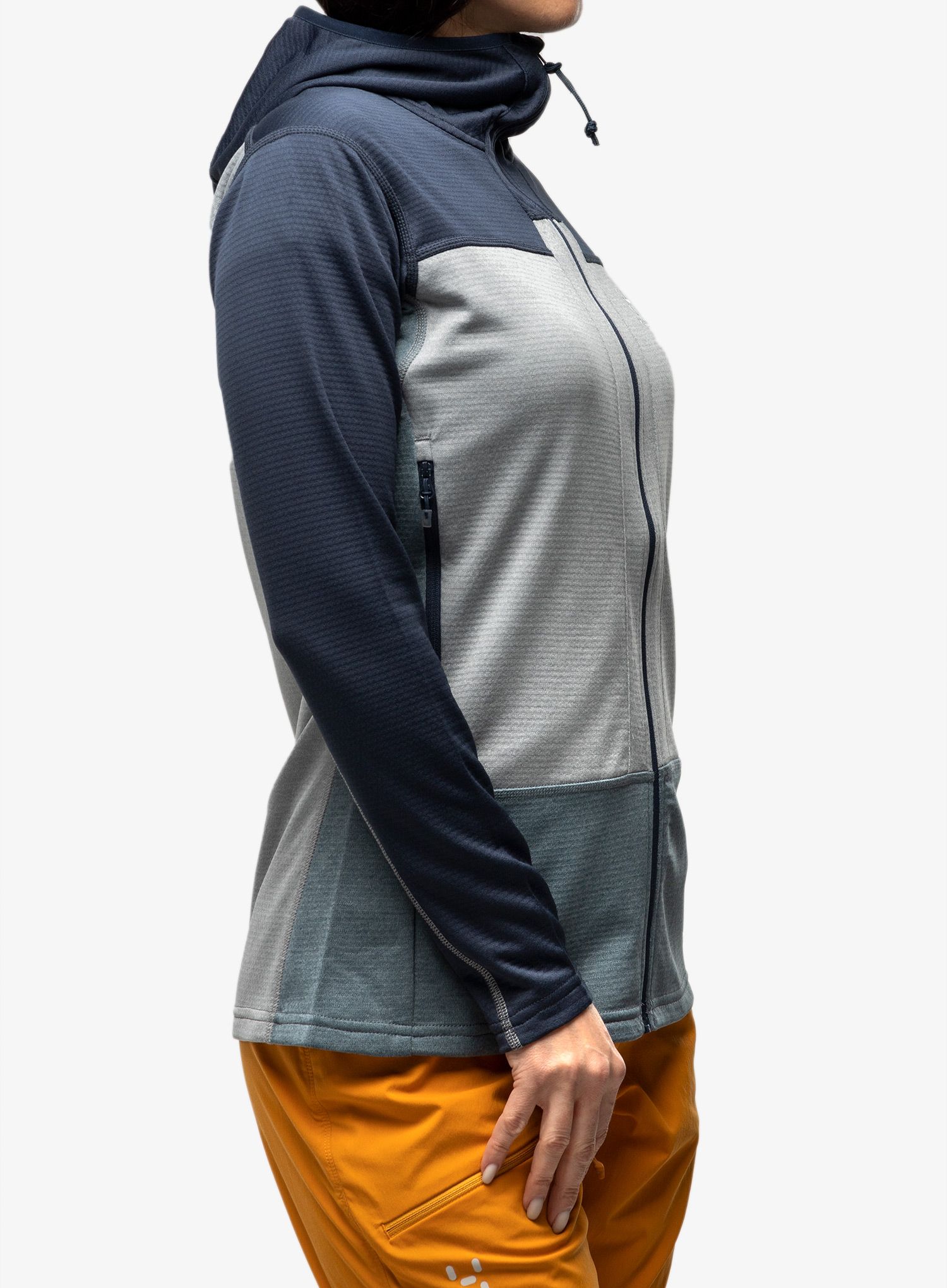 Dámská mikina na zip Haglofs ROC Flash Mid Hood - tarn blue/concrete