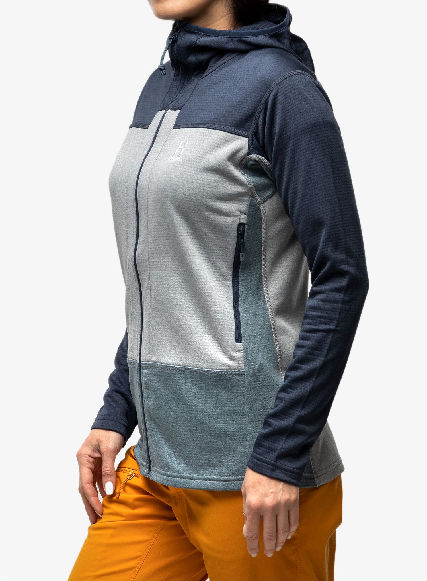 Dámská mikina na zip Haglofs ROC Flash Mid Hood - tarn blue/concrete
