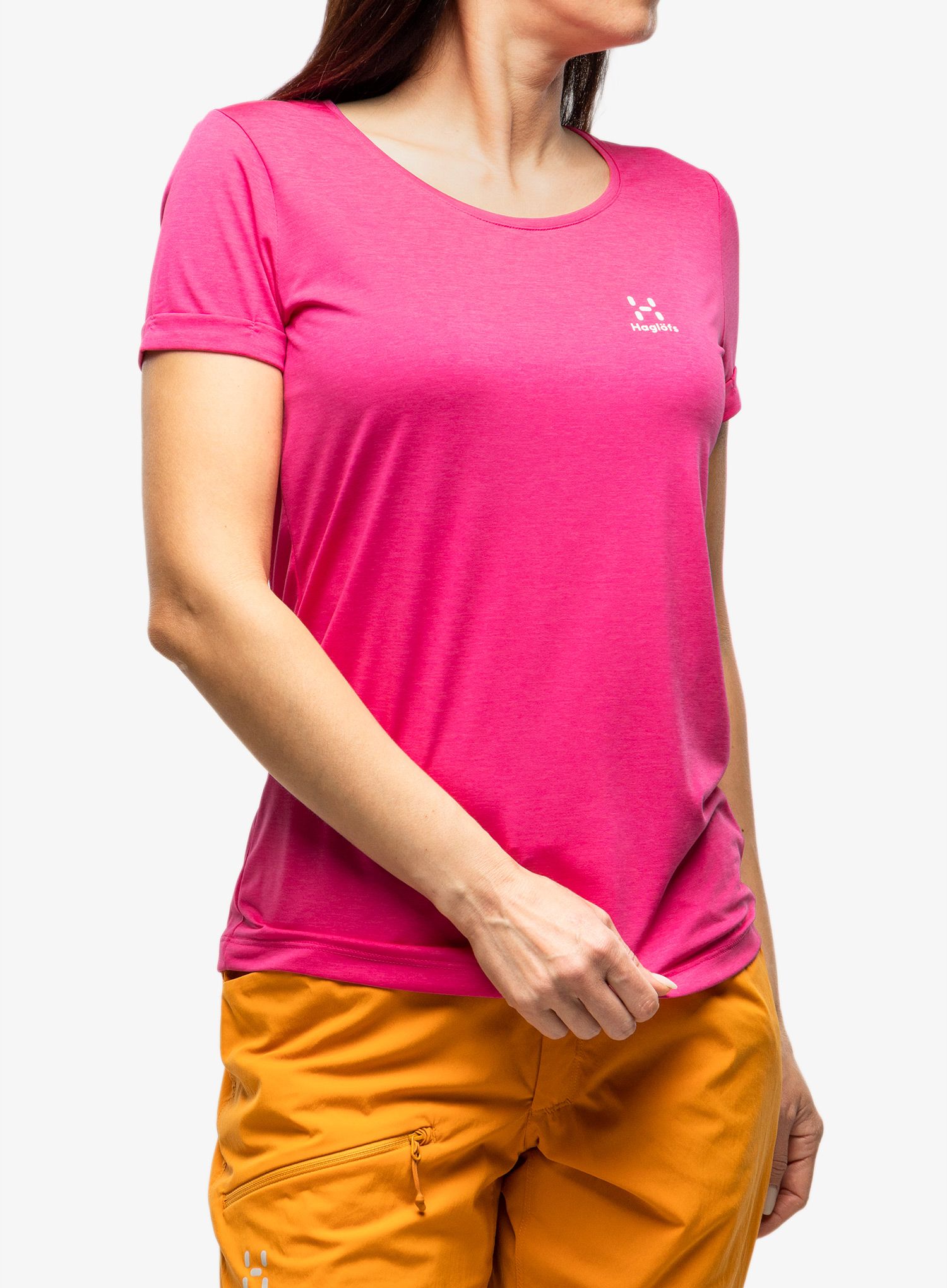 Dámské rychleschnoucí triko Haglofs Ridge Hike Tee - ultra pink